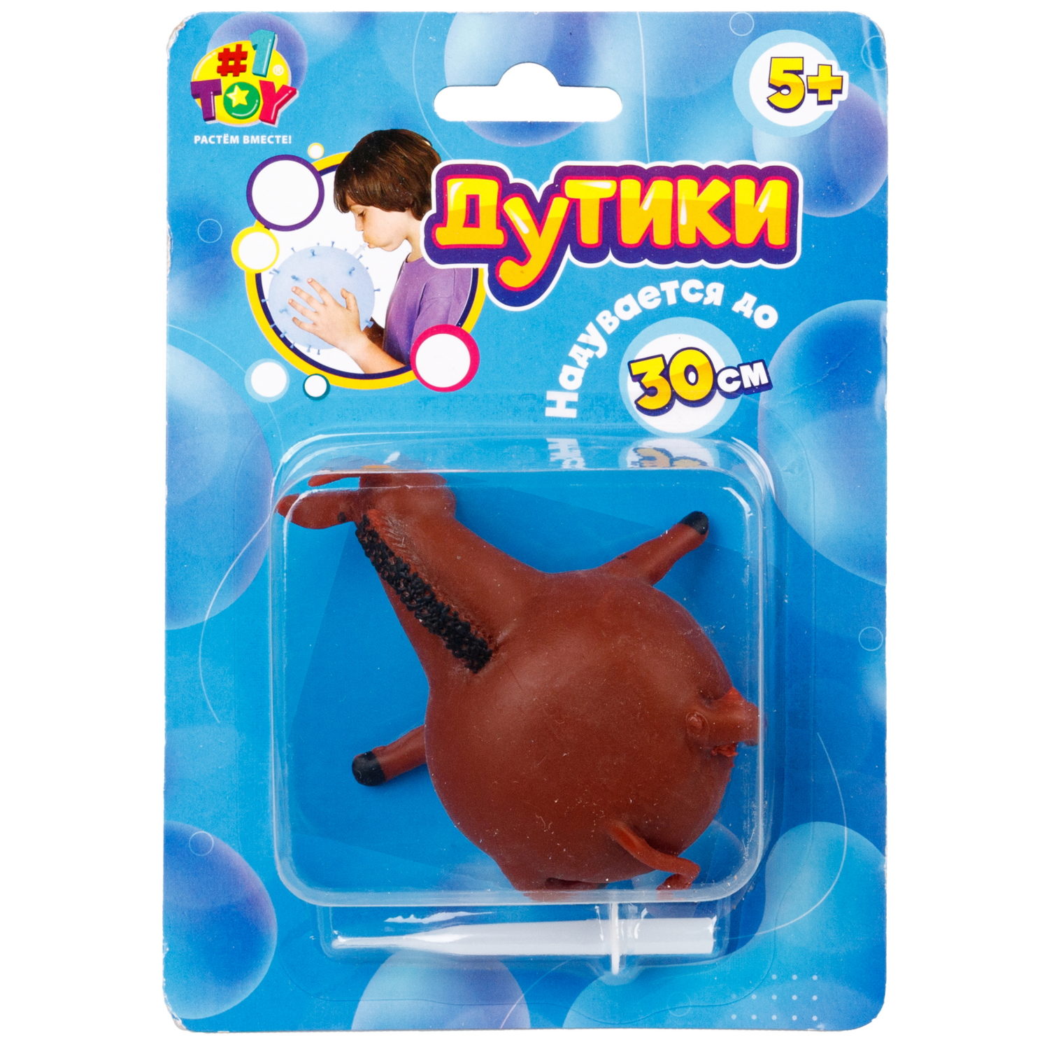 Игрушка ДУТИКИ 1TOY Животные, максимальный размер 30 см, 11 видов в ассортименте