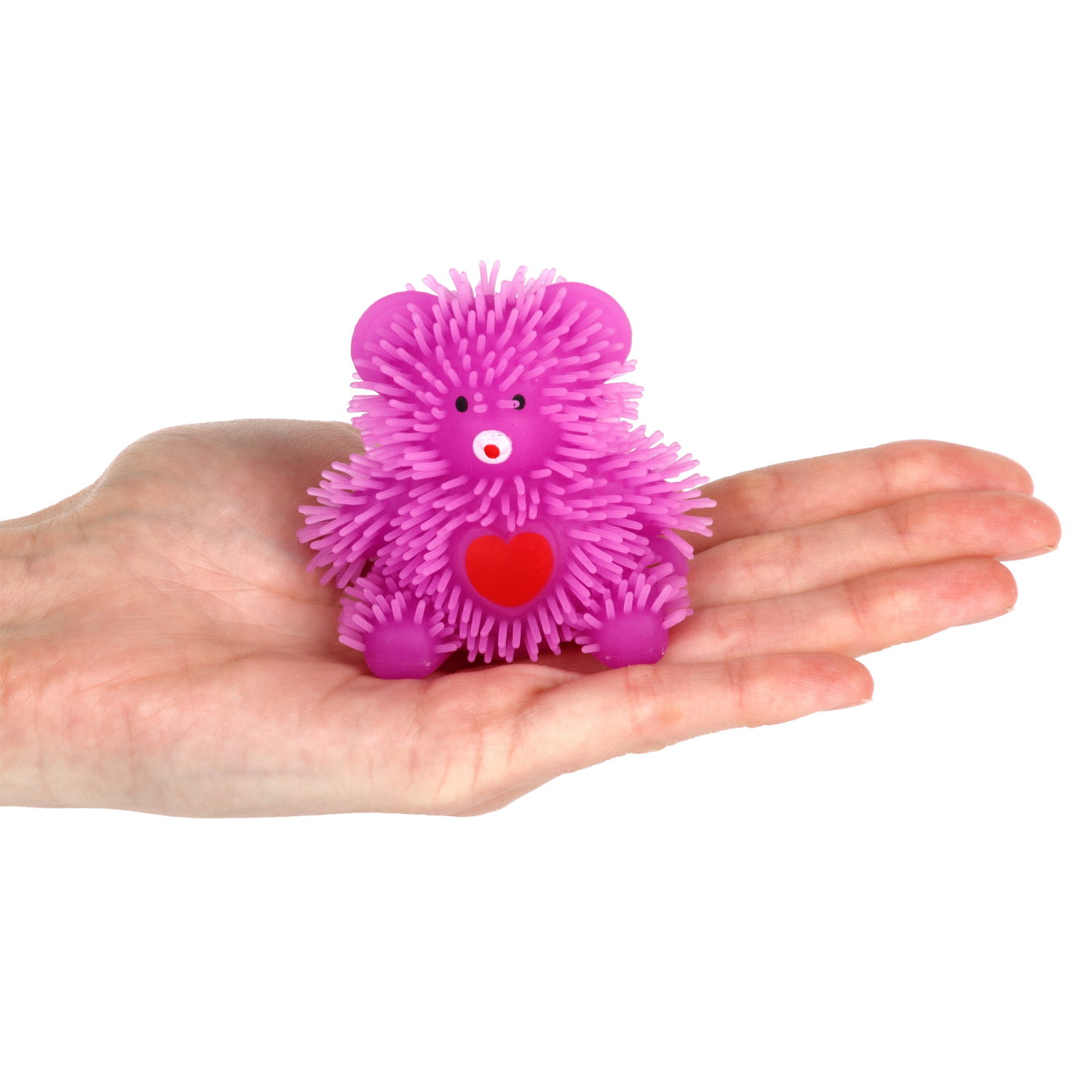 Игрушка-антистресс для рук 1toy Йо-Ёжики, "Медвежонок" 8 см, со светом, 6 видов в ассортименте