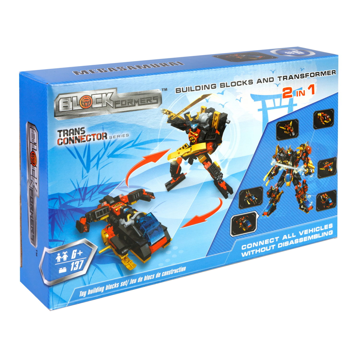 Конструктор  Трансформер BLOCKFORMERS  "Мегасамурай" Cерия TRANS CONNECTOR, 6 видов на выбор