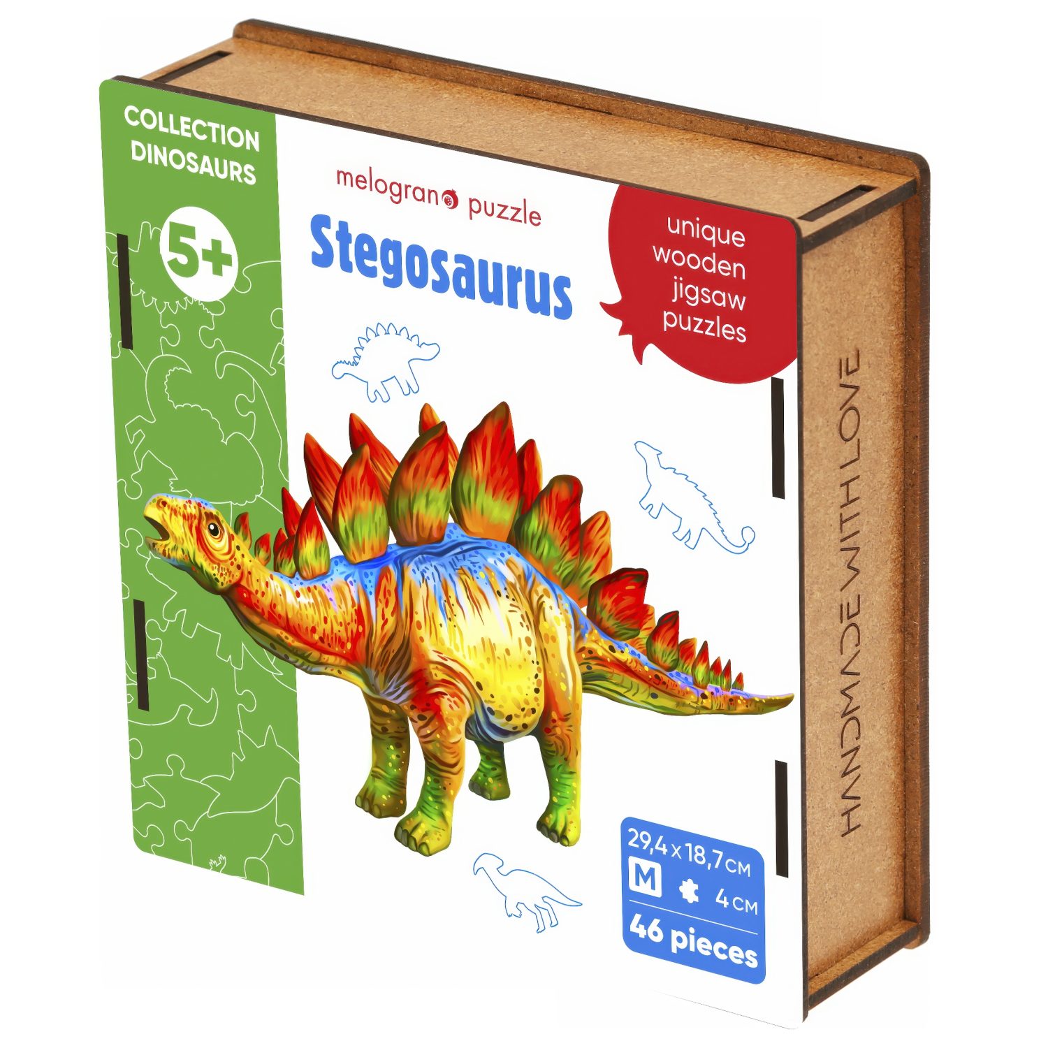 Пазлы Collection Dinosaurs Стегозавр, 46 деталей