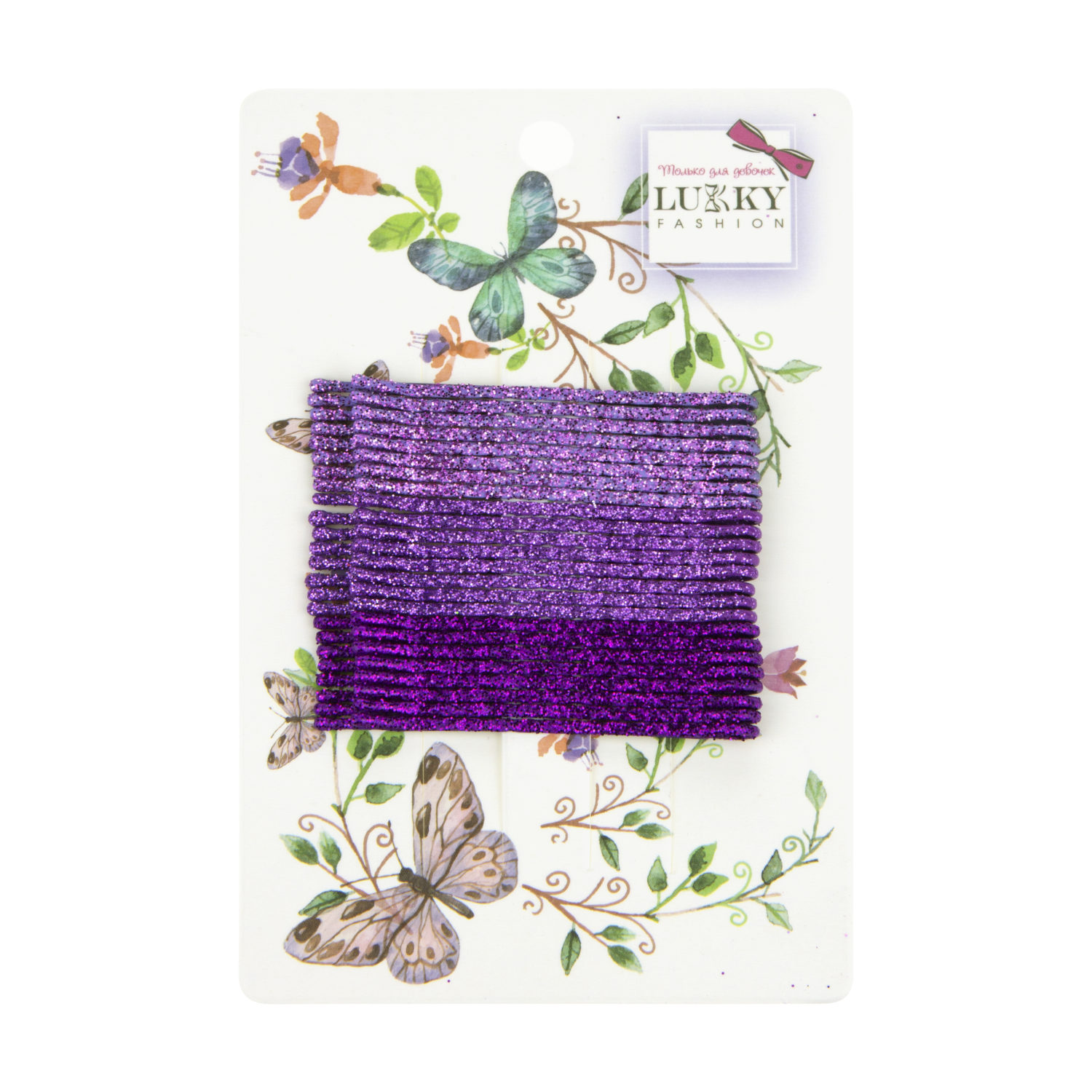 Lukky Fashion набор невидимок для волос, блестящие, 24 шт, 3 цветав наборе, цвета в ассортименте