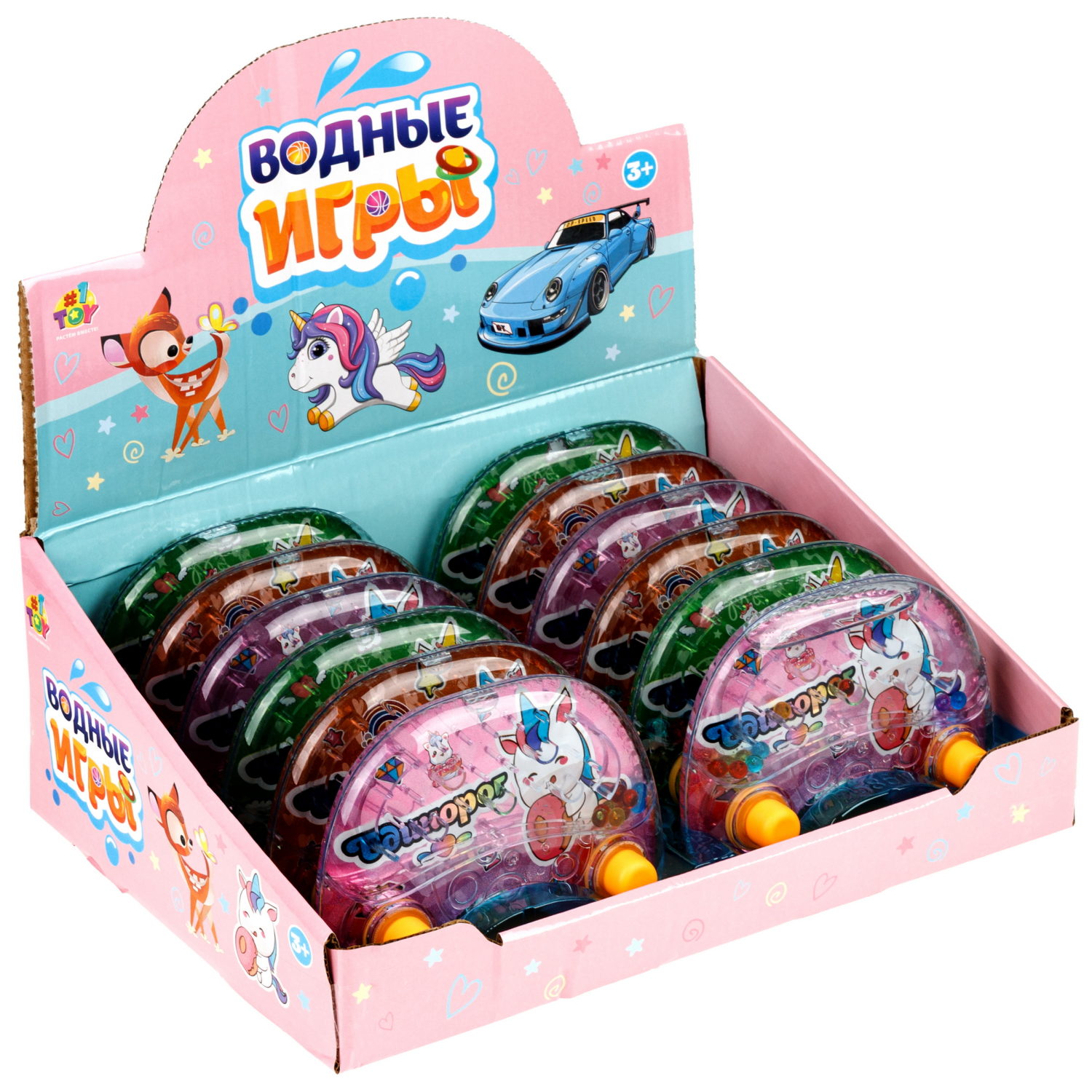 1TOY Игра с водой Джой Единороги, 3 вида в ассортименте
