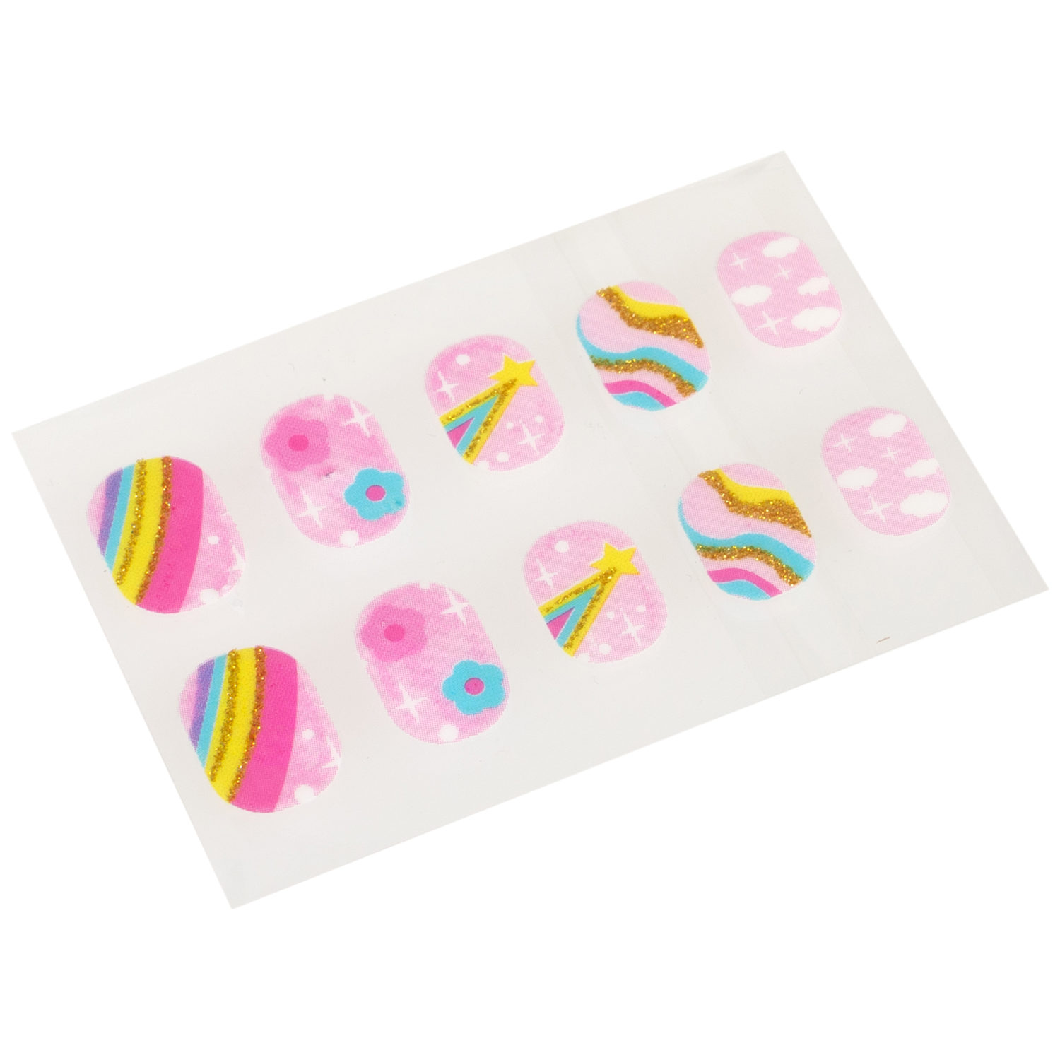 Lukky Angel Бьюти-Дизайн наб."Капкейк": бальзам д.губ, лак д.ногтей, резинка д.волос с брелоком, стразы, пилочка д.ногтей, наклейки д. ногтей