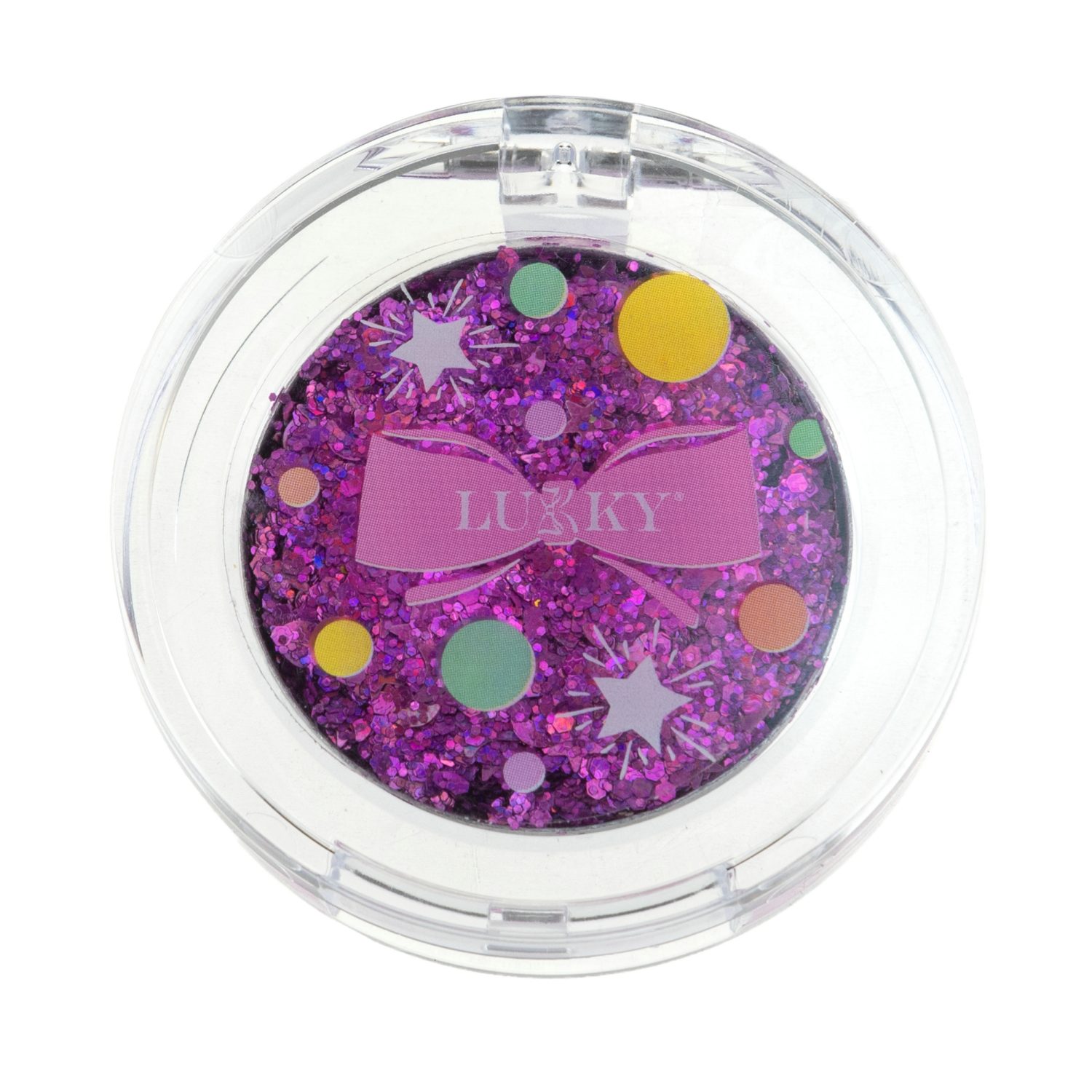 Lukky Блестки для лица, тела и волос 1 г, фиолетовый цвет, аппликатор, блистер