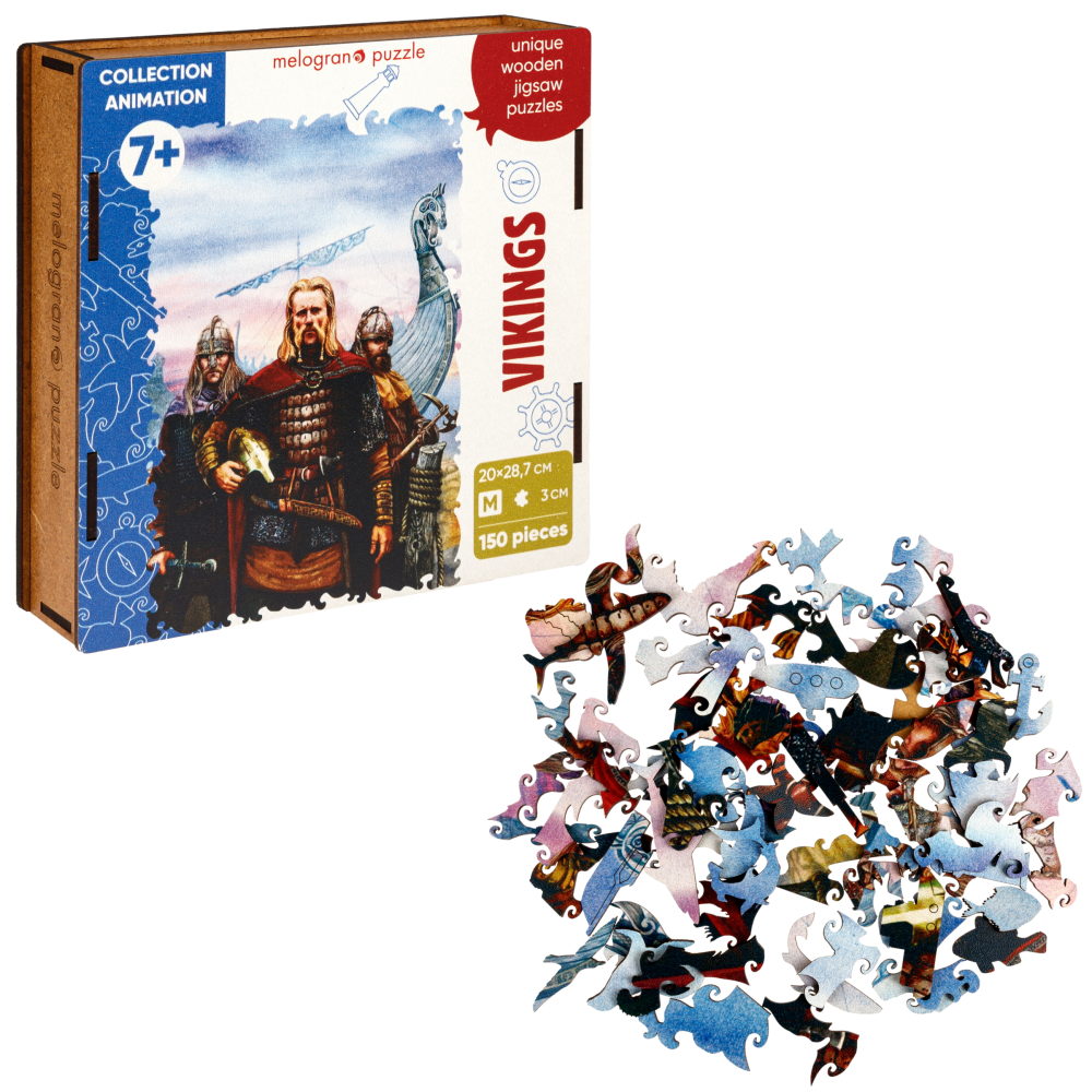 Деревянные пазлы Collection Animation Викинги, 150 деталей