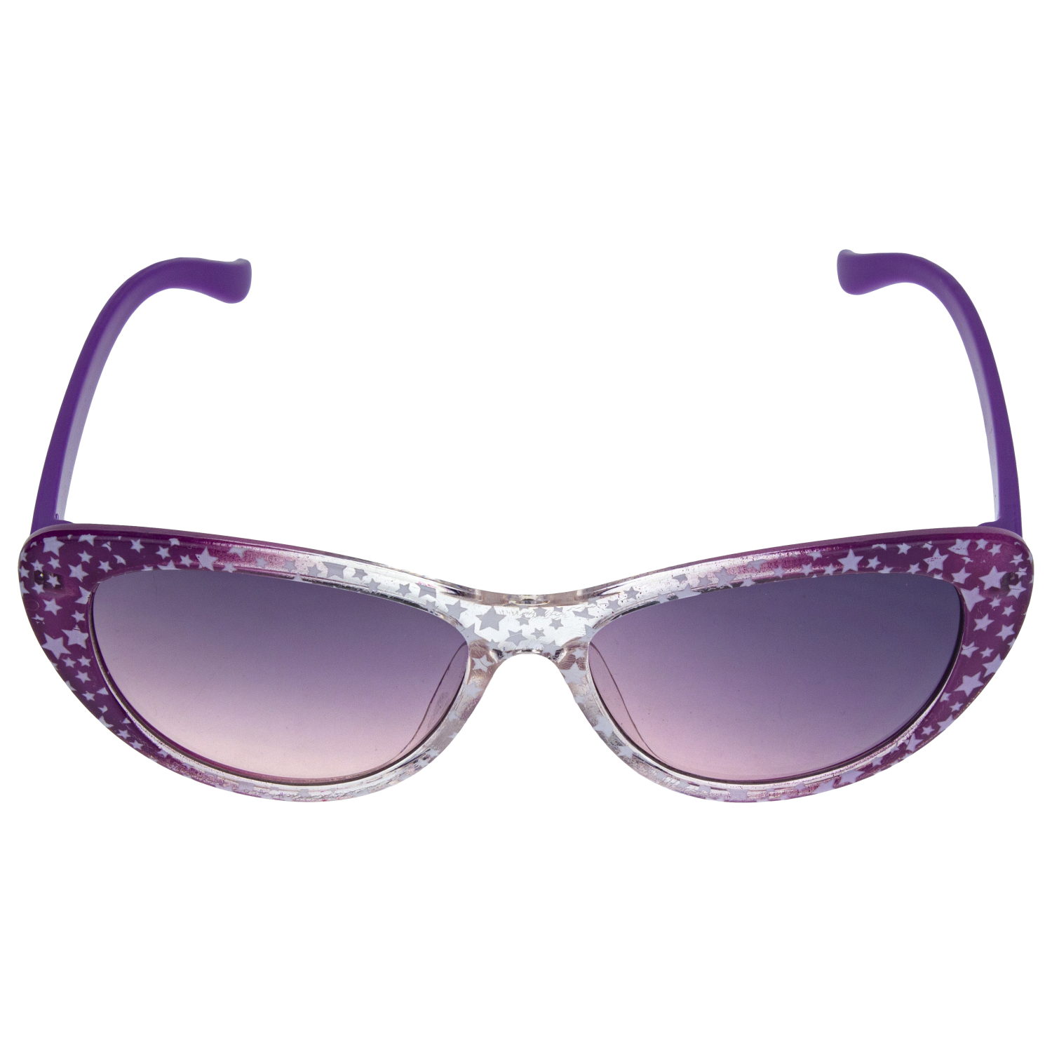 Очки солнцезащитные детские Lukky Fashion "Звездное мерцание", фиолетовый градиент