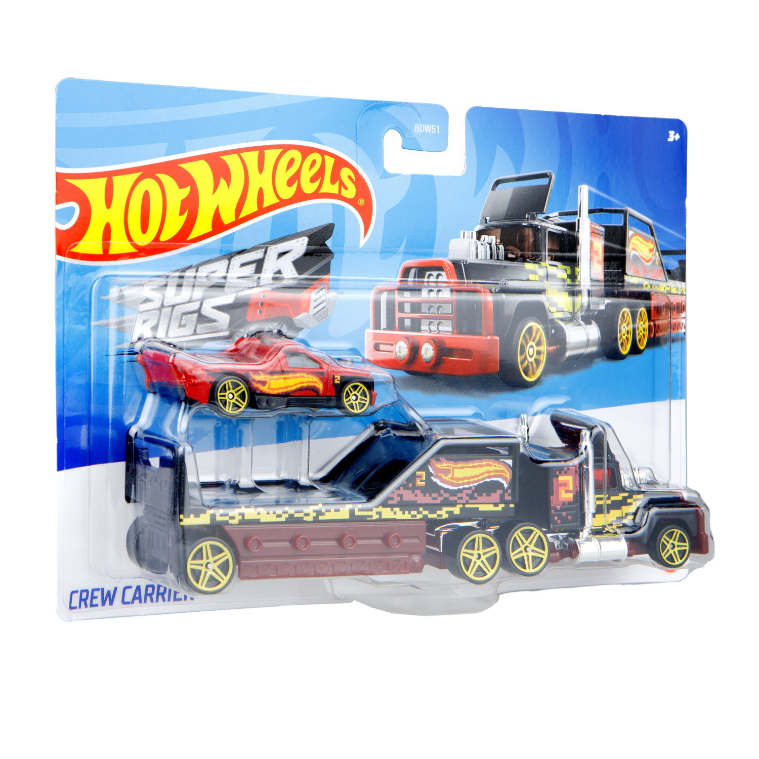 Hot wheels Набор игровой Супергрузовики со спортивными автомобилями "Crew Carrier"