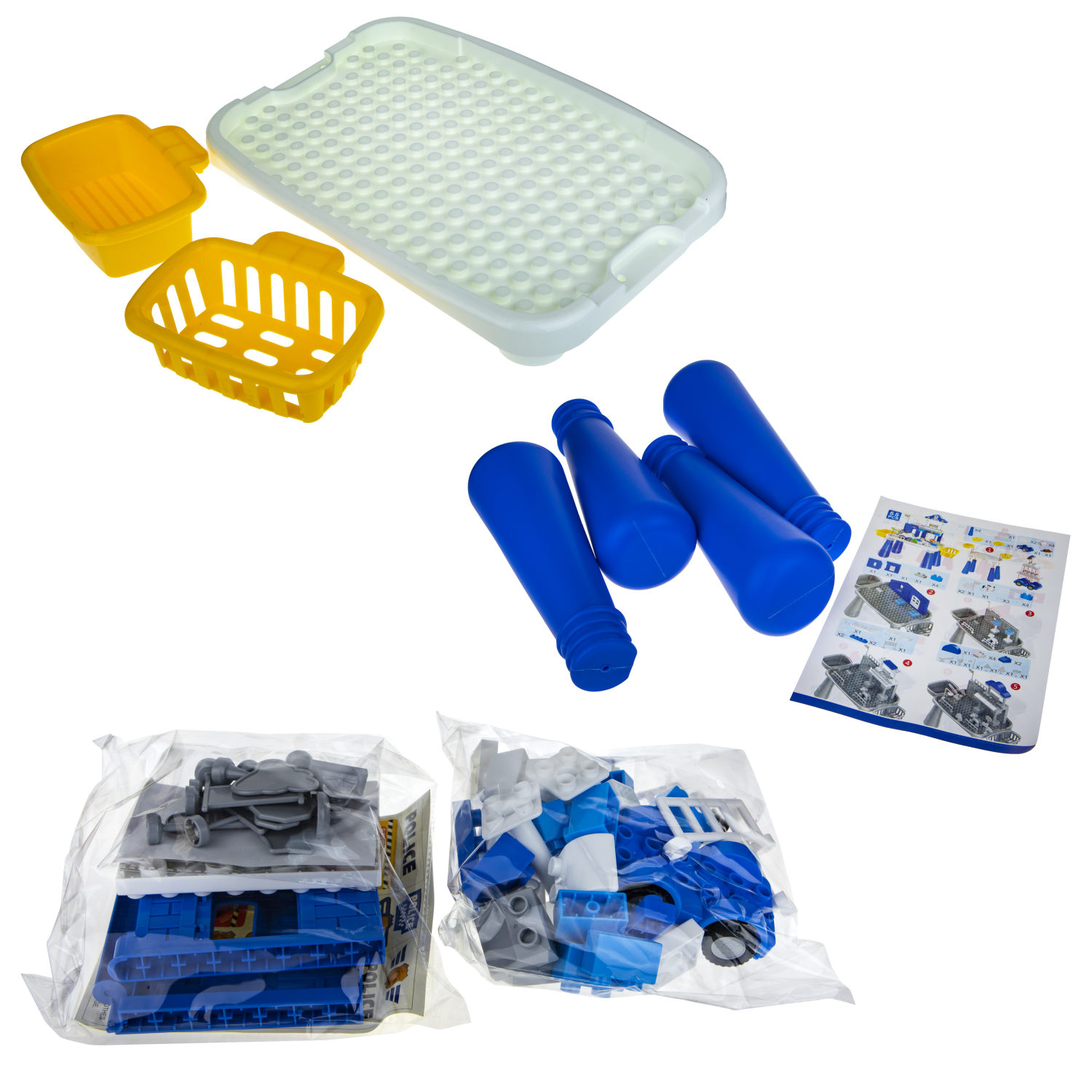 Наб.столик конструктор Полицейская станция 55 дет., в кор.43*9,5*32см