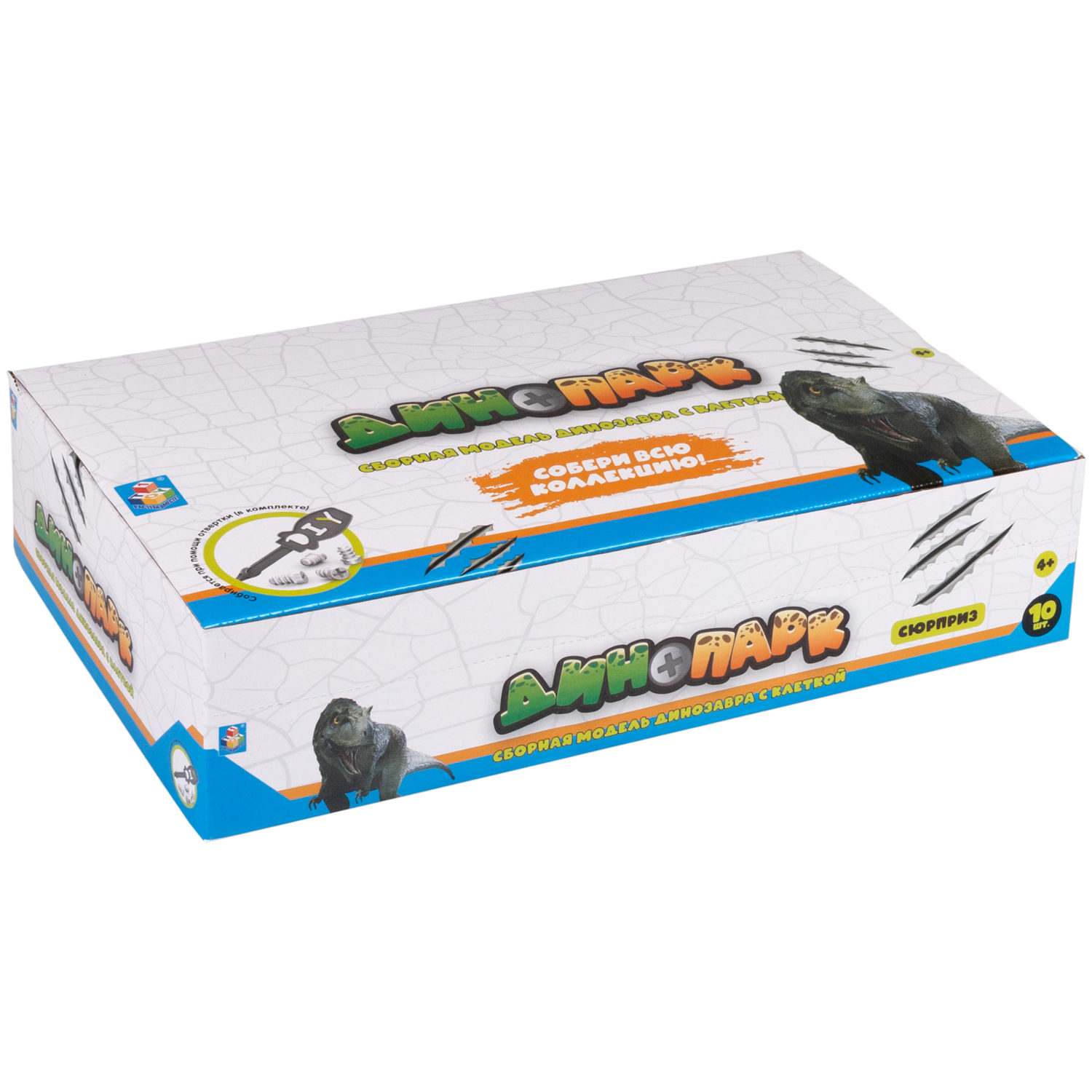 Конструктор 1TOY Динопарк "Клетка с динозавром", с отверткой, винтовой