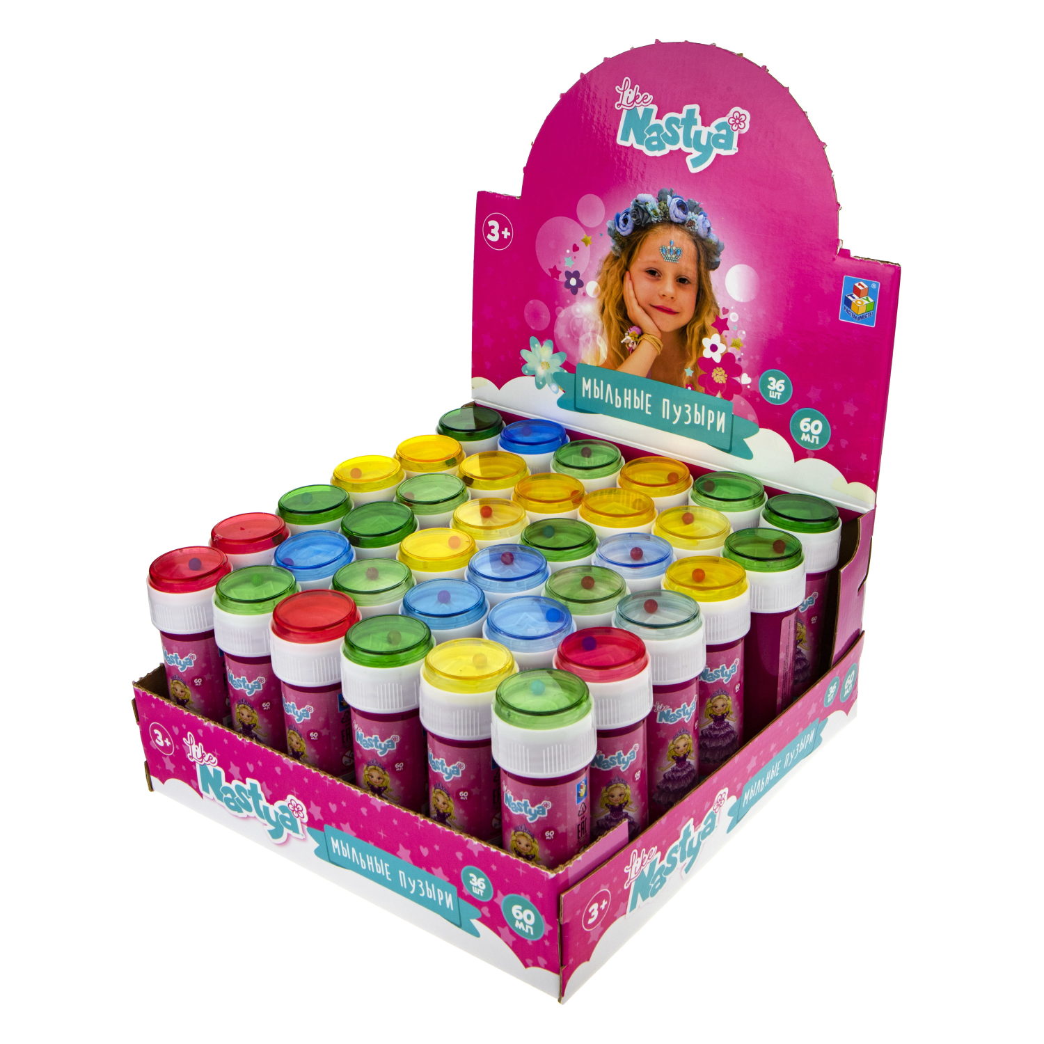 Мыльные пузыри 1TOY Like Nastya 60 мл