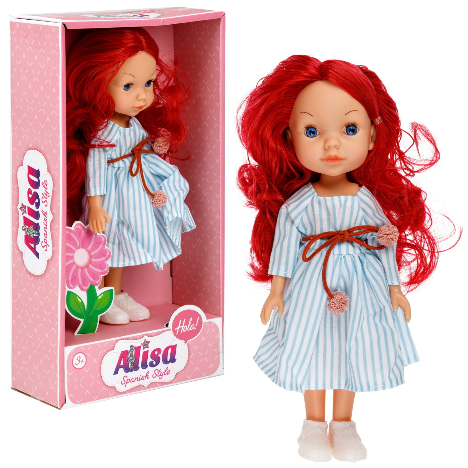 Кукла для девочки 1TOY Alisa испанский стиль, с длинными волосами, маленькая, 23 см