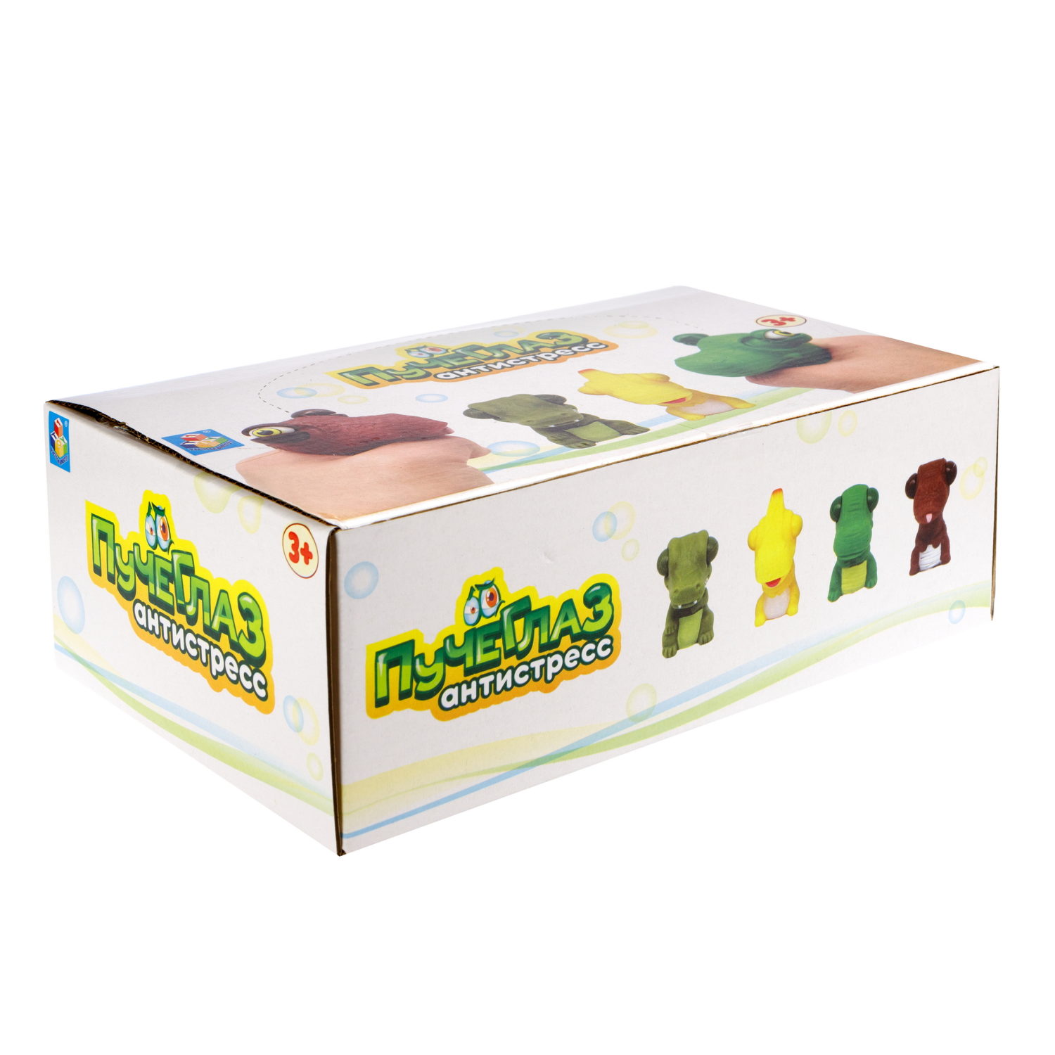 1toy Пучеглаз-антистресс "Динозавры" 4,6х7x7,5 см, 4 вида в асс., 12 шт. в д/б