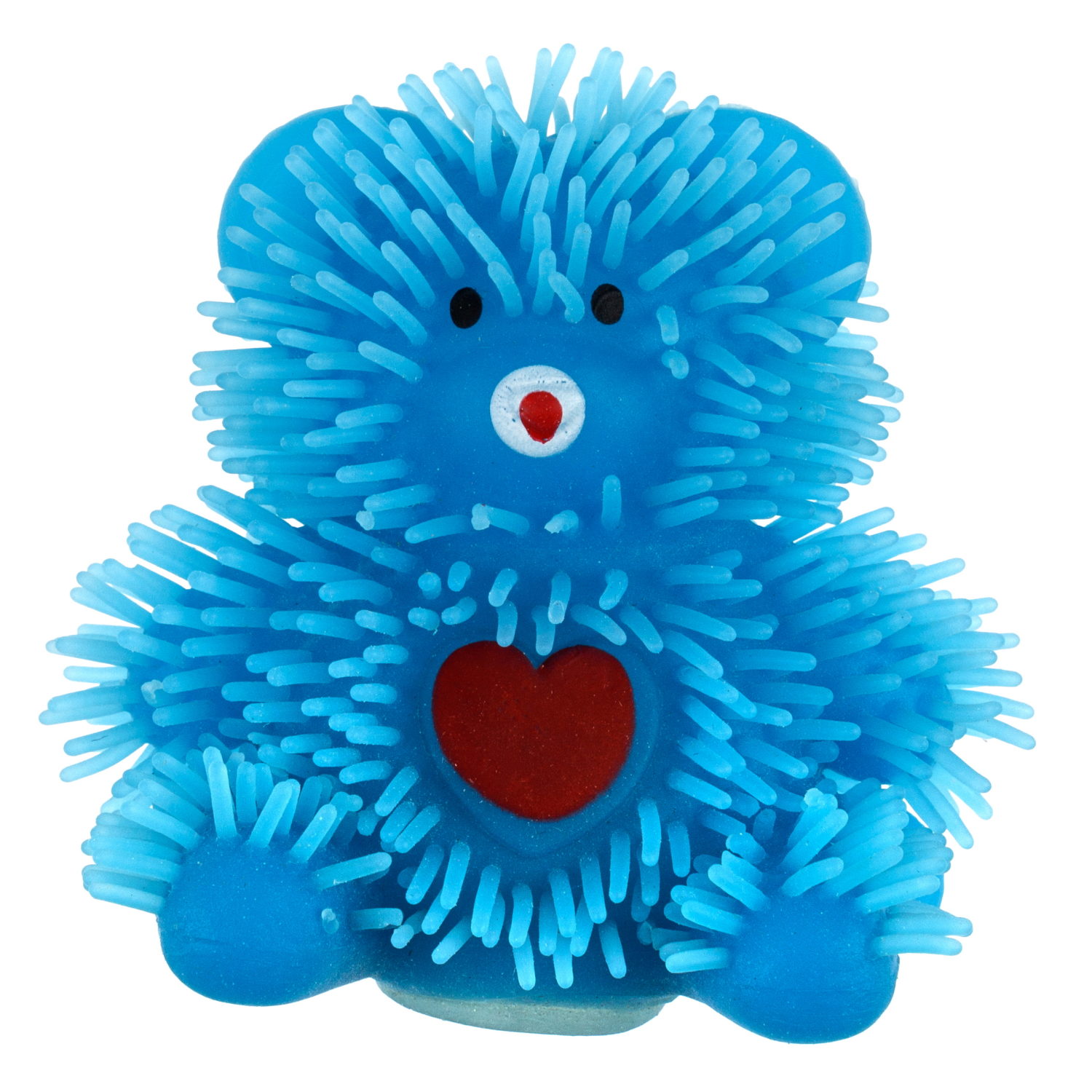 Игрушка-антистресс для рук 1toy Йо-Ёжики, синий "Медвежонок" 8 см, со светом