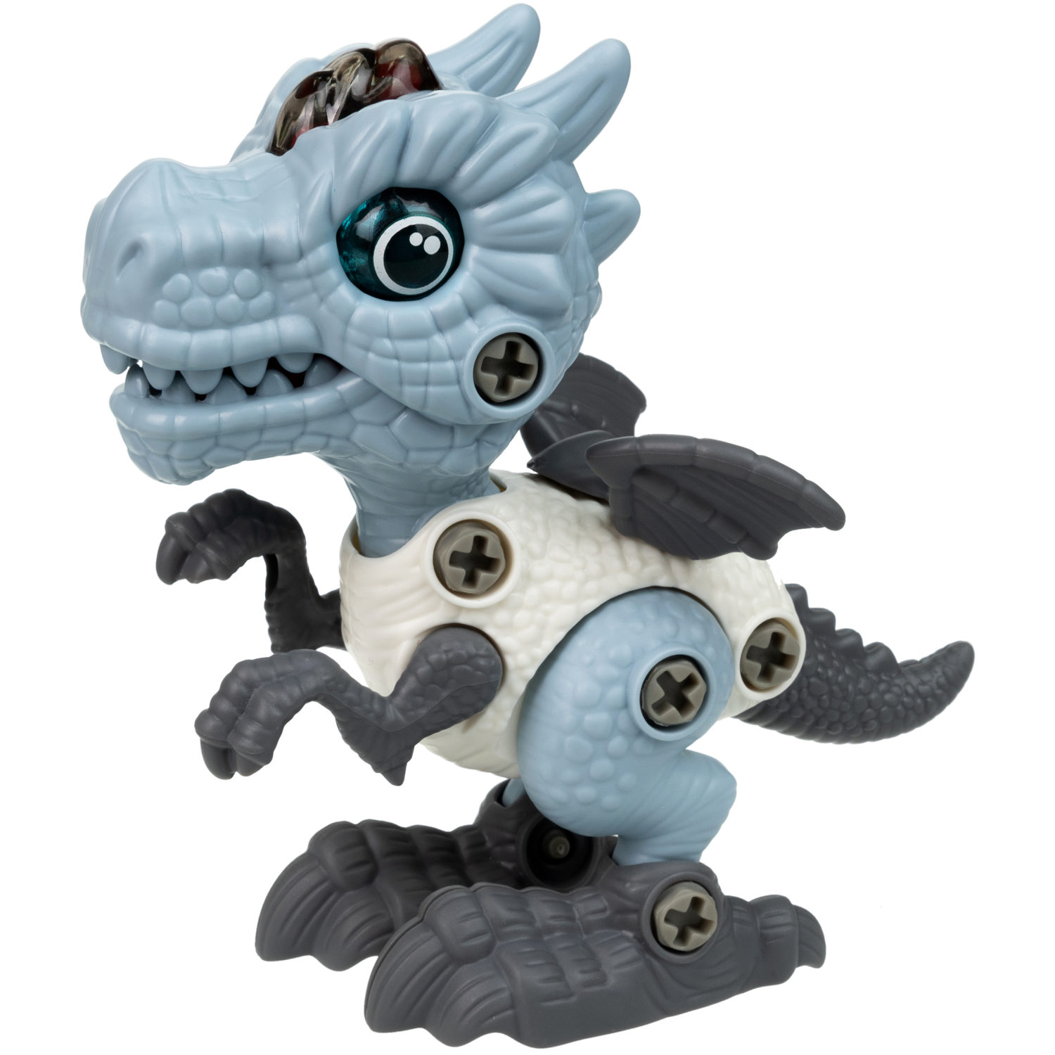 Интерактивная игрушка динозавр 1toy RoboLife Птеранодон, детская, музыкальная, конструктор, робот, со световыми эффектами, для девочек и мальчиков