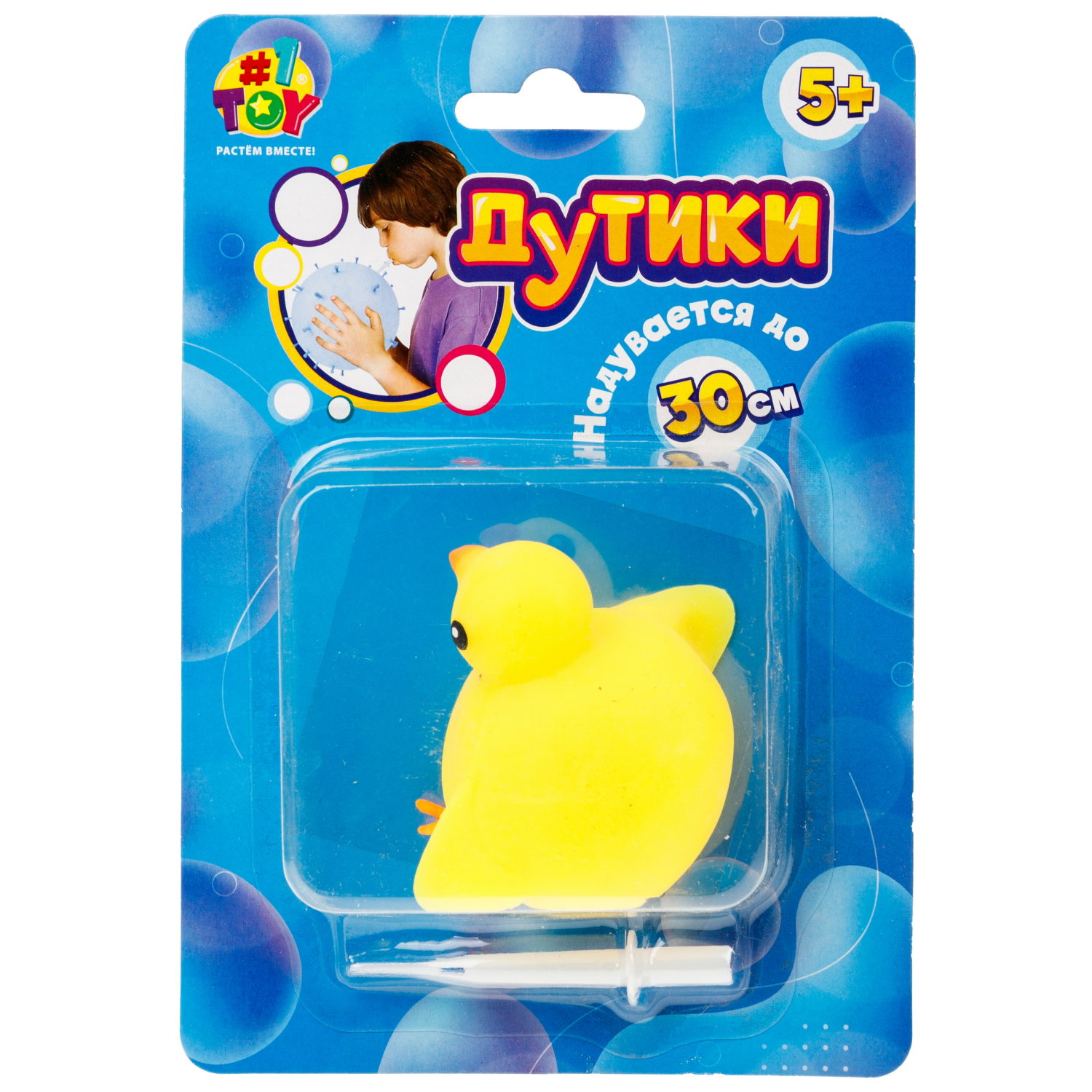Игрушка ДУТИКИ 1TOY Животные, максимальный размер 30 см, птенец