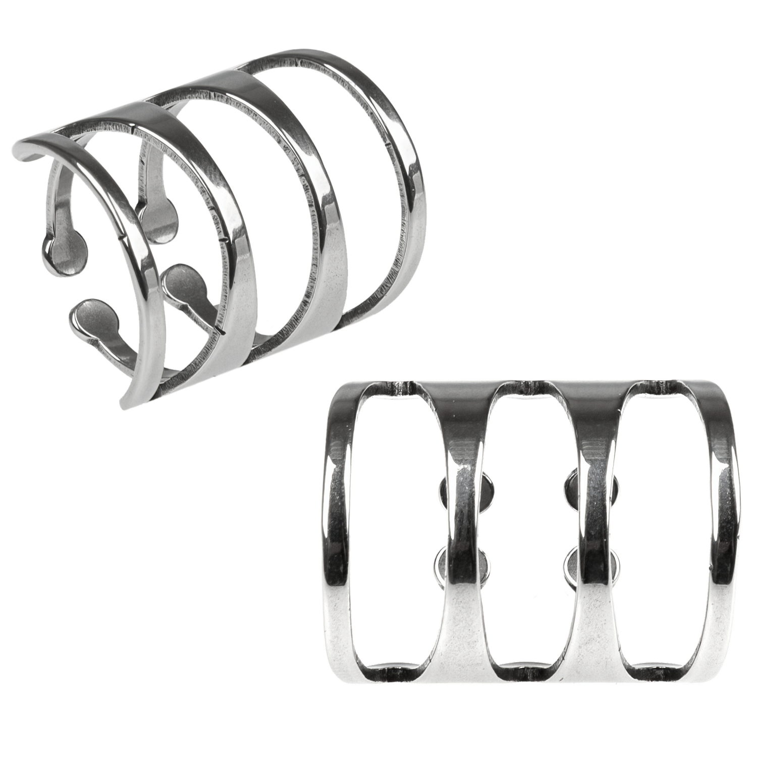 Набор колец серебряного цвета Lukky Fashion с волнами, 3 шт.