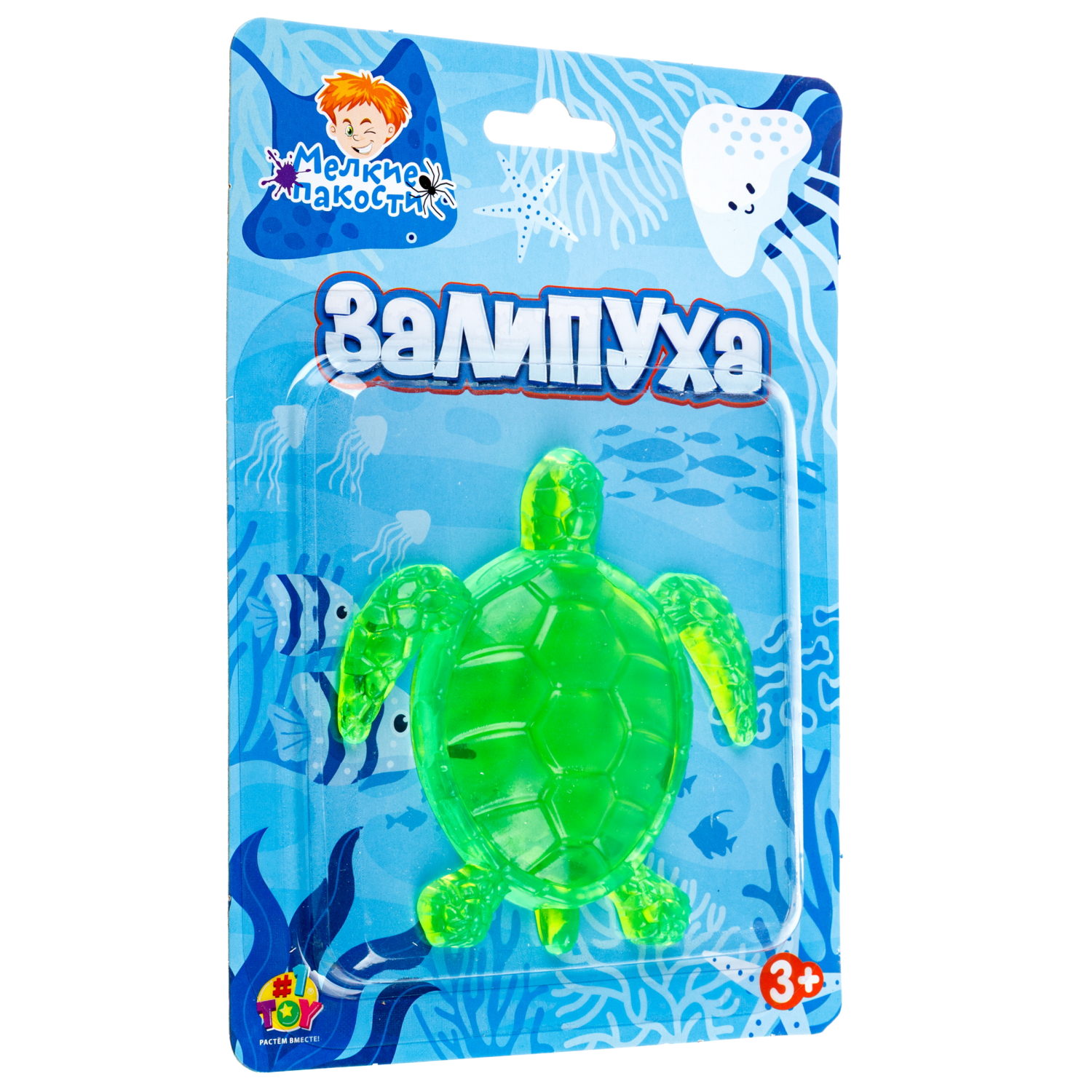 Игрушка-антистресс 1TOY Крутой замес Залипуха Черепаха