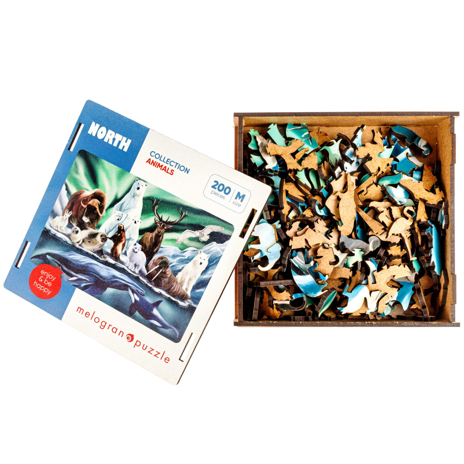 Деревянные пазлы Collection Animals Животные Севера, 80 деталей