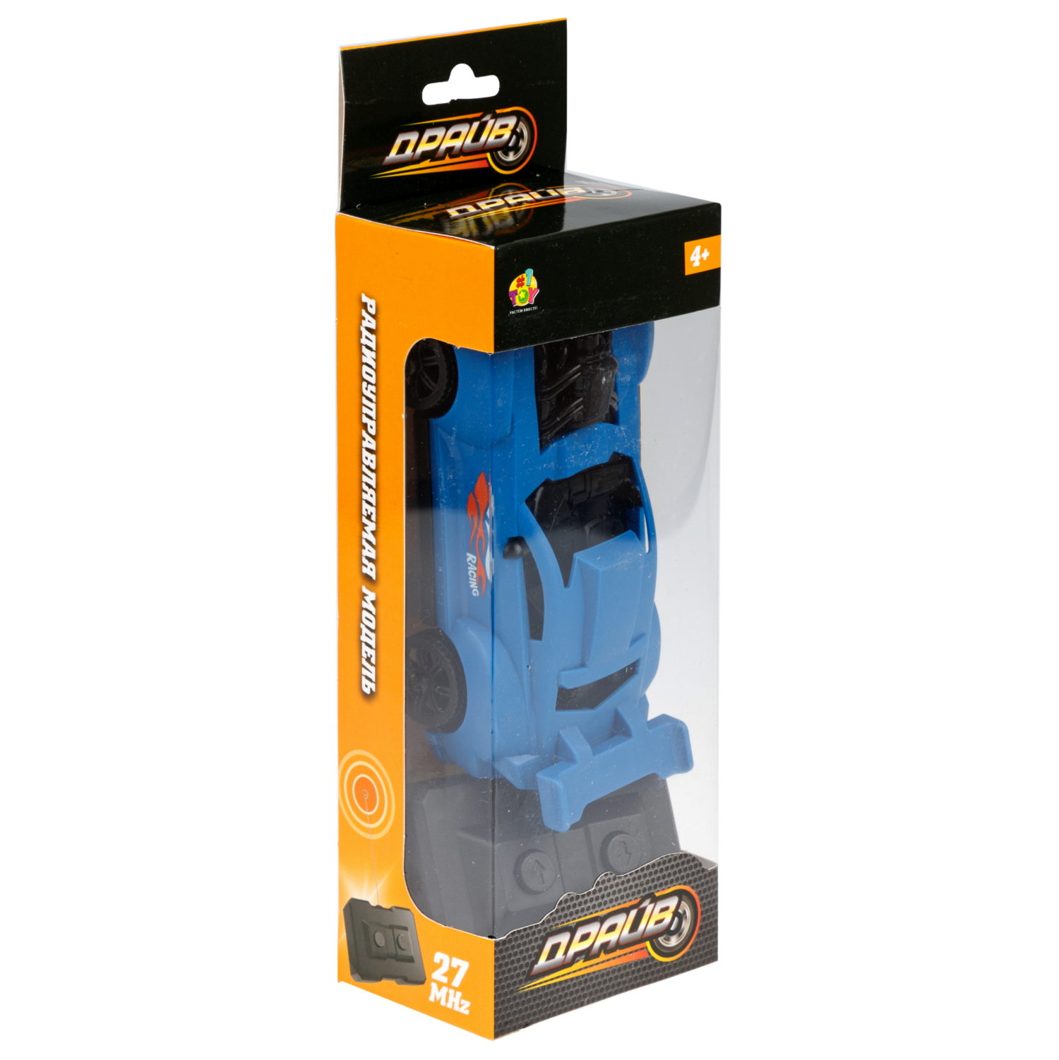 Машинка на пульте управления 1TOY Драйв Спорткар , 1:35, 27 МГц, 2 канала, синяя