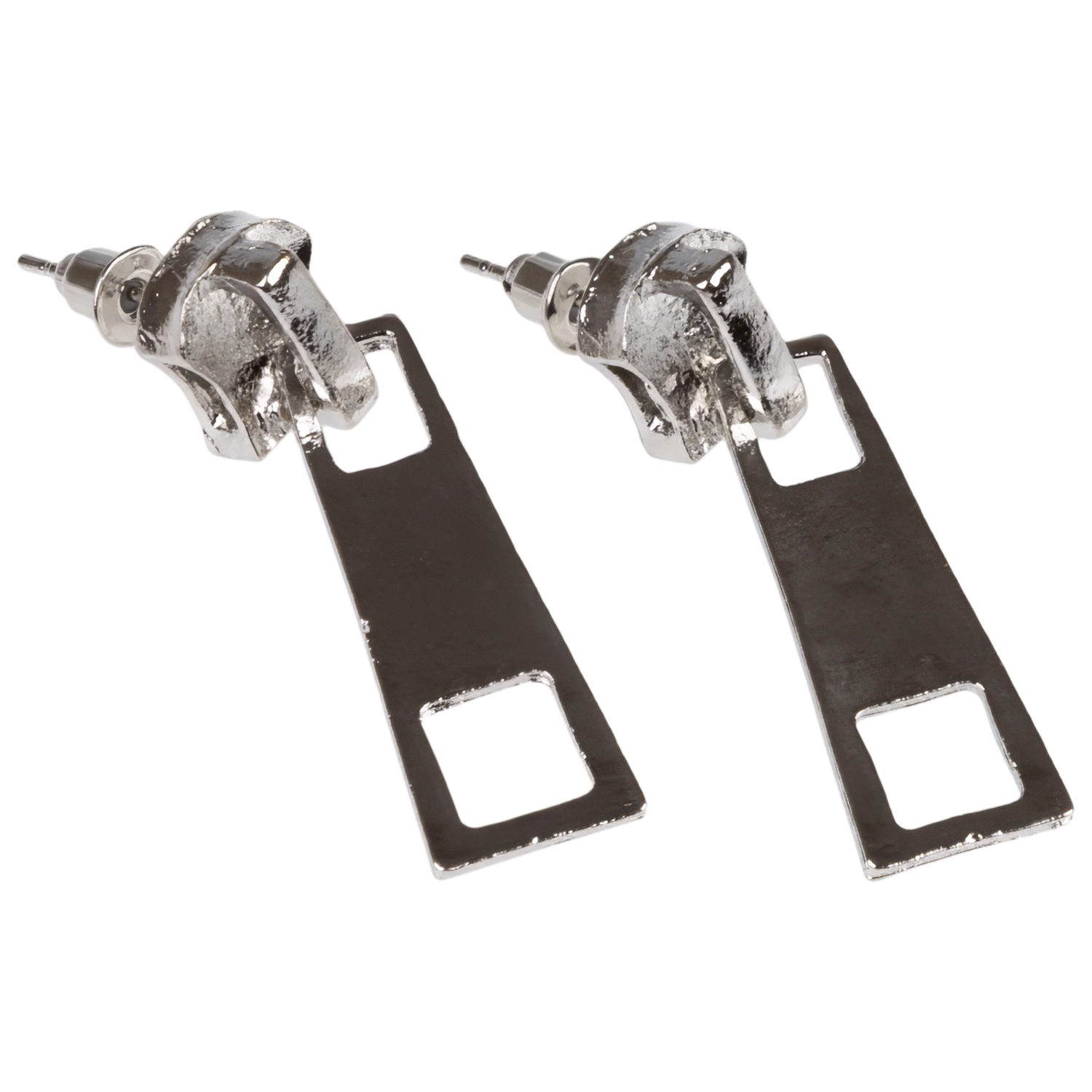 Серьги-гвоздики Lukky Fashion "Замочки-молнии"