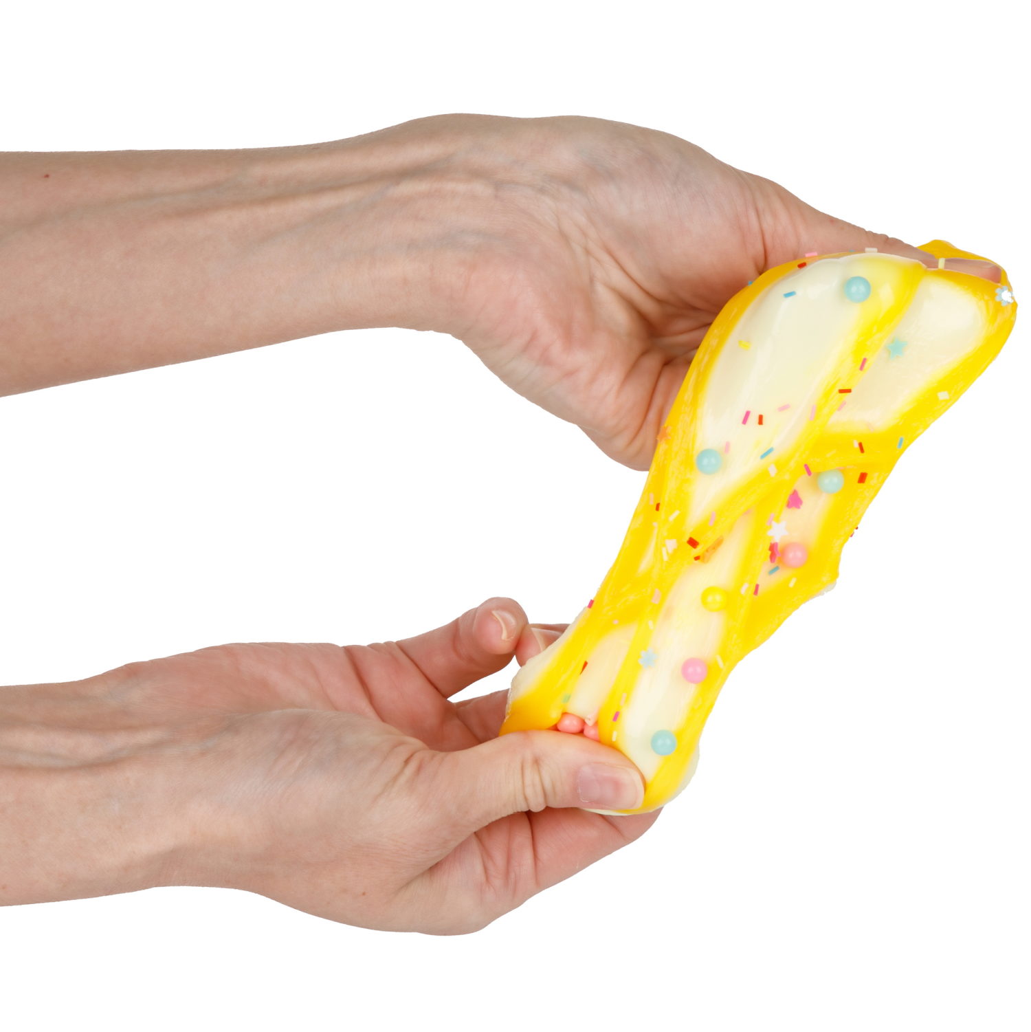 Игрушка-антистресс 1TOY Крутой замес «Няшка-вкусняшка», «Вафля бельгийская с посыпками», с колокольчиком, с оранжевой глазурью