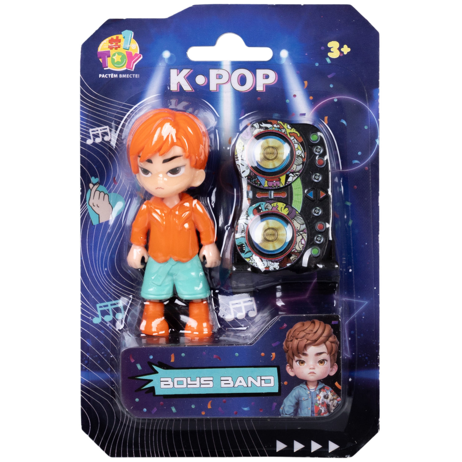 Кукла 1TOY K-POP Boys band с музыкальными инструментами, 6 видов в ассортименте