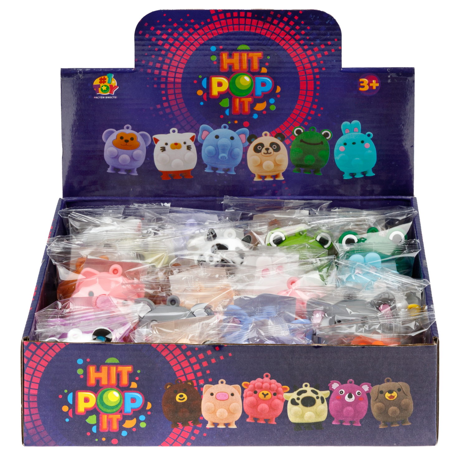 Антистресс-игрушка 1TOY Жмяка Hit Pop It, в ассортименте