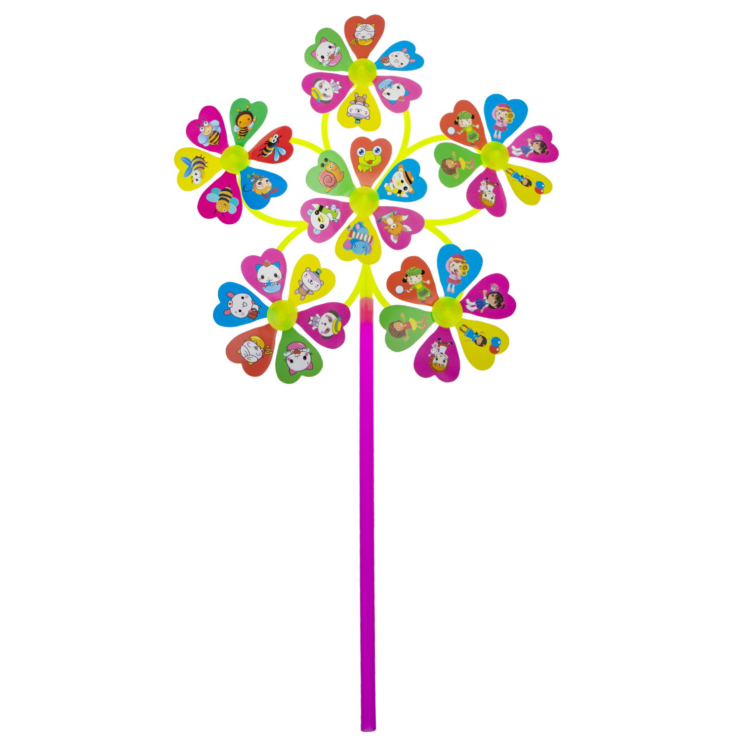 Ветрячок 1TOY ветерок детский, 26х48 см, длина ручки 28 см