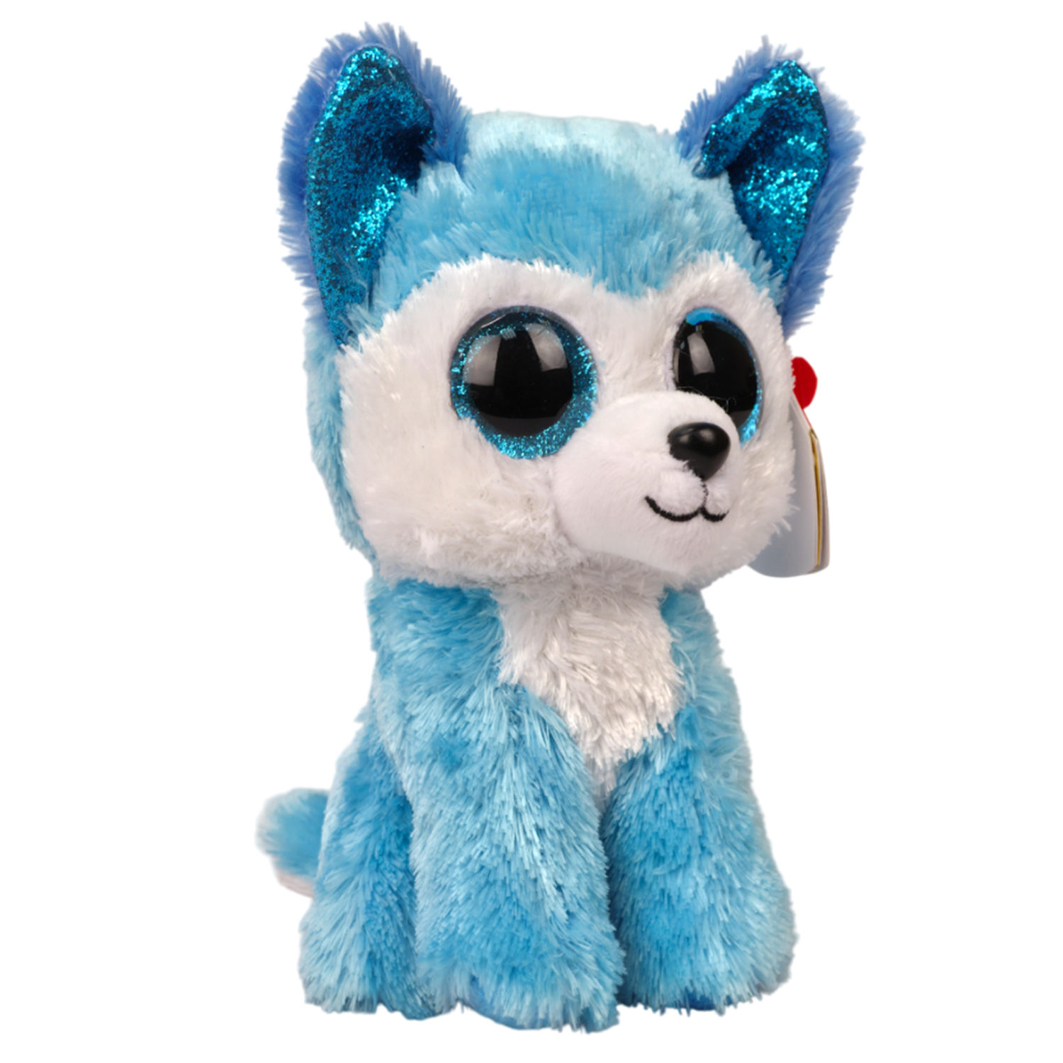 Мягкая игрушка TY Beanie Boo's голубой Хаски Prince, 15 см