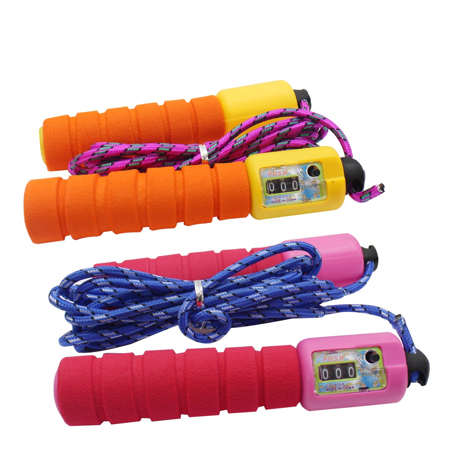 Скакалка с счетчиком 1TOY, EVA-ручки, 242 см