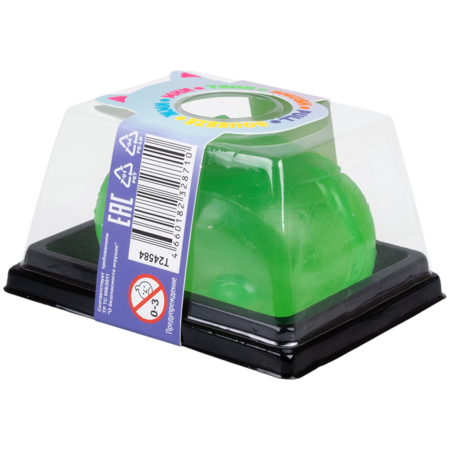 Антистресс-игрушка для рук 1TOY Крутой замес Супергель котик 4 цвета в ассортименте, 6*7,7 см