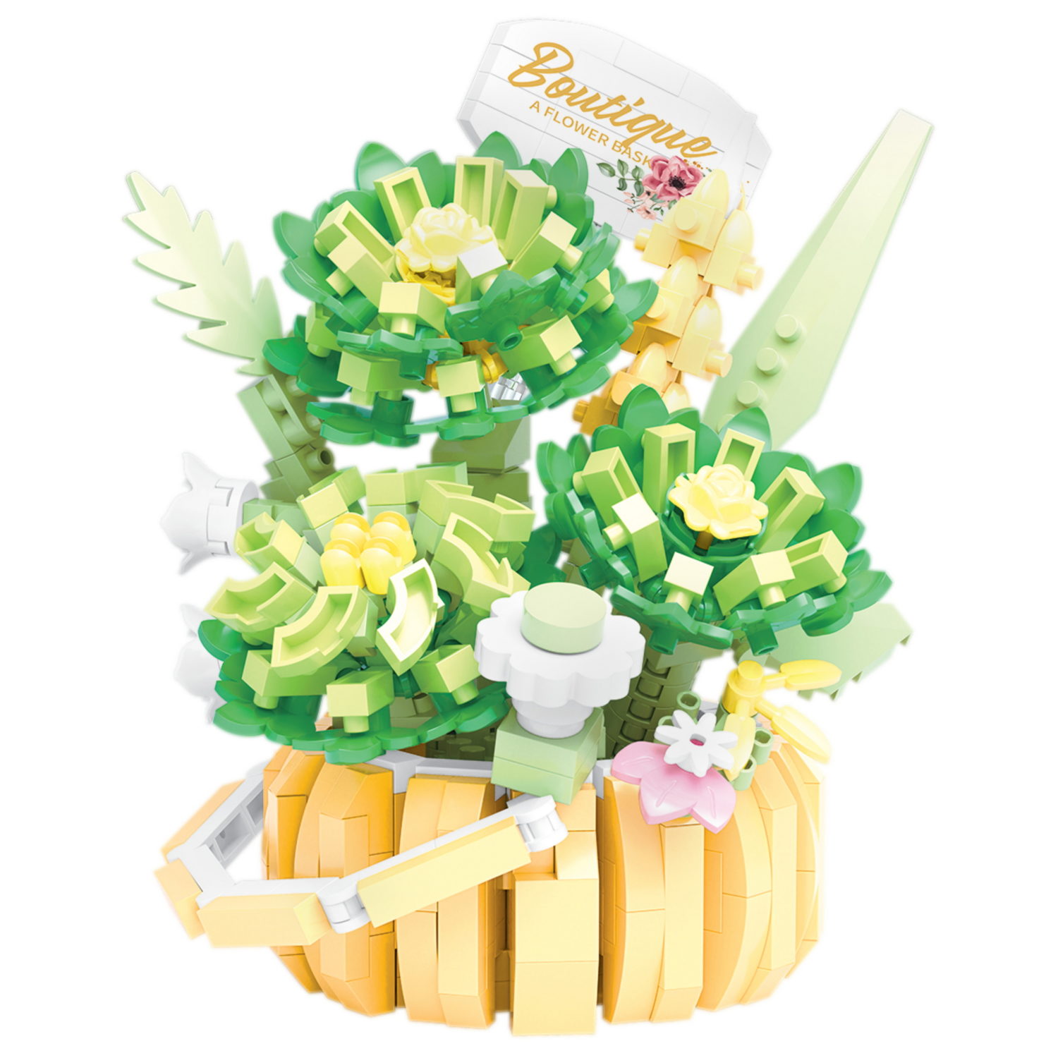 Конструктор 1TOY Blockformers Цветочная коллекция "Корзина с цинниями", 524 детали