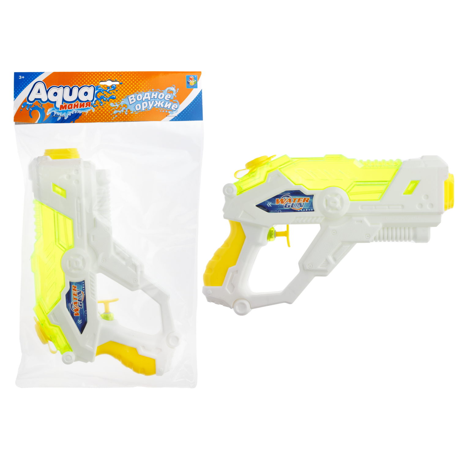 1toy Аквамания водное оружие, 26,5*16,*3,5 см, 3 цвета в асс.