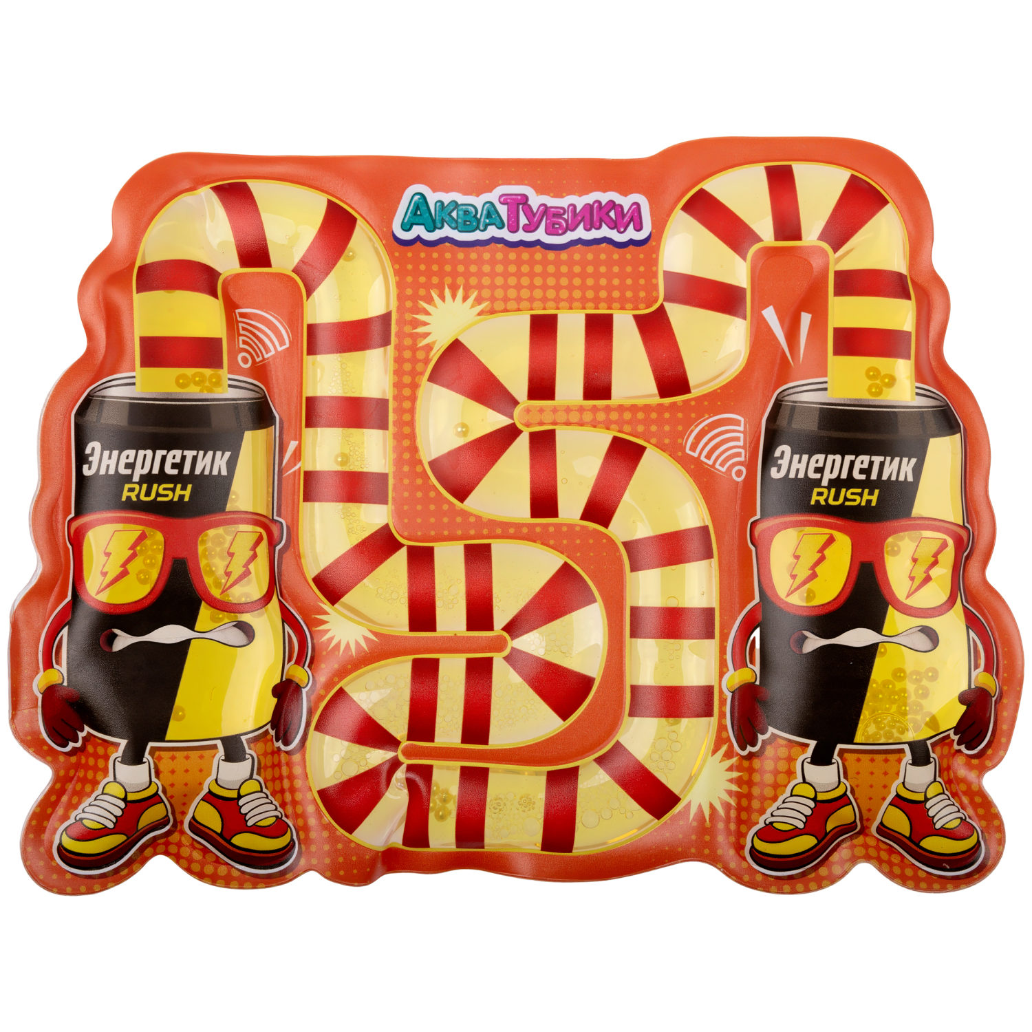 Акватубики 1TOY Бодрячок, антистресс переливайка