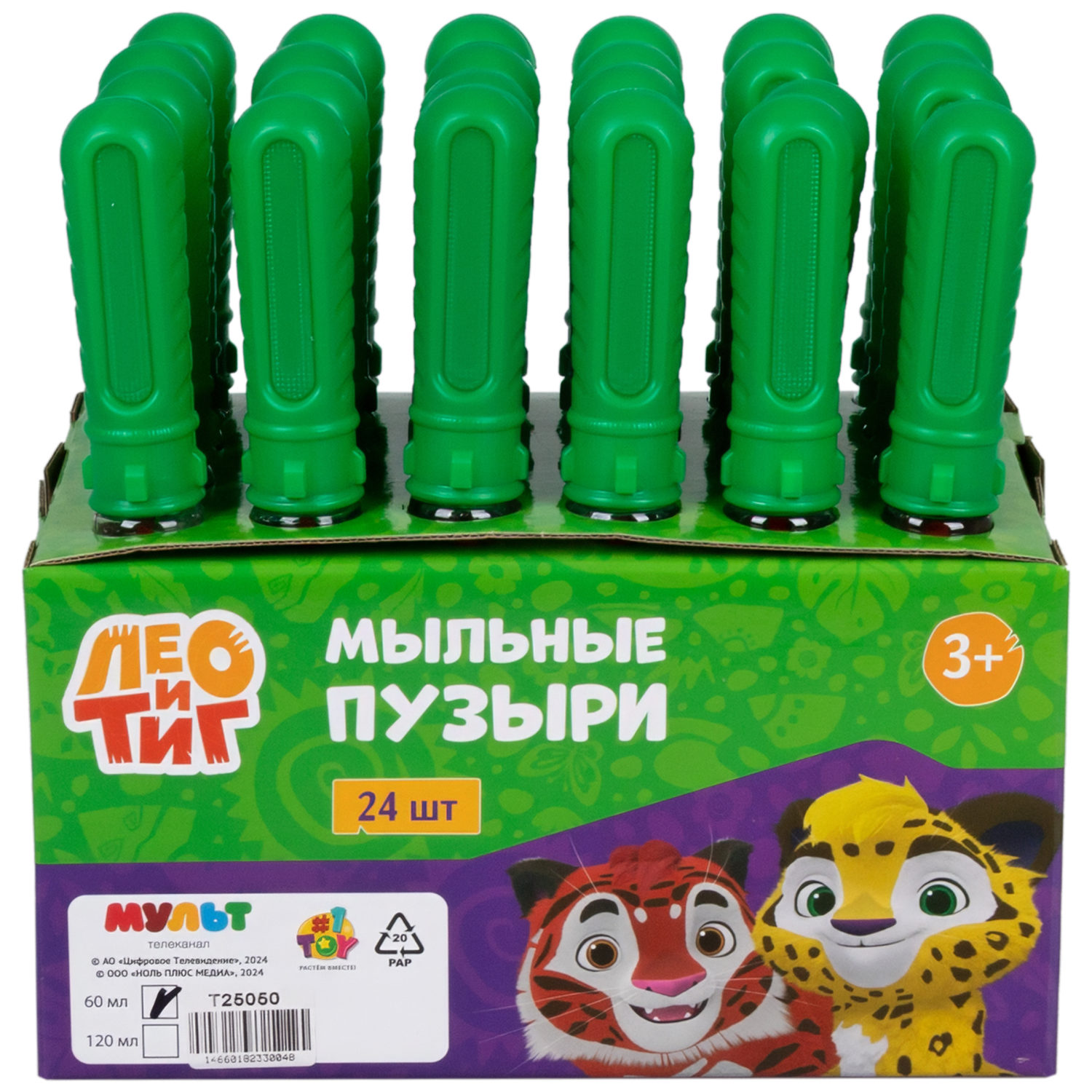 1TOY Лео и Тиг, мыльные пузыри, 60 мл