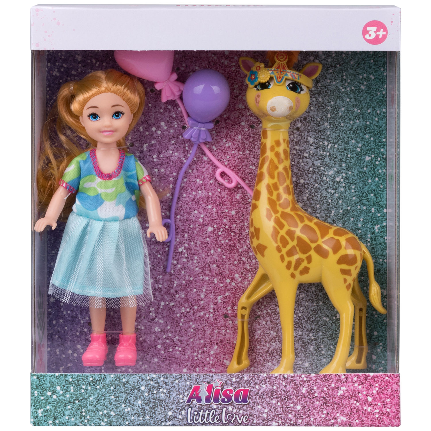 Кукла Alisa Little Love 15,2 см, блондинка, с жирафом