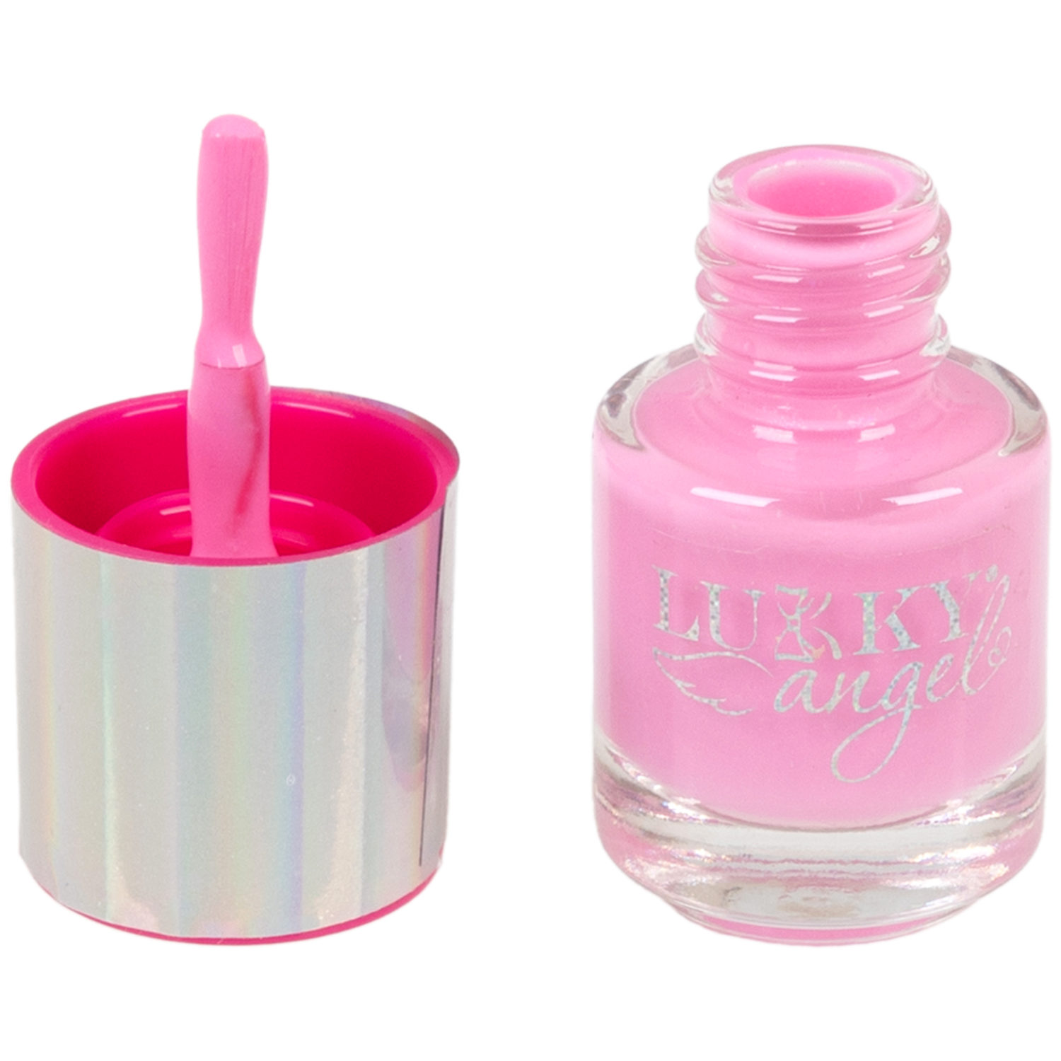 Lukky Angel Бьюти-Дизайн наб."Капкейк": бальзам д.губ, лак д.ногтей, резинка д.волос с брелоком, стразы, пилочка д.ногтей, наклейки д. ногтей