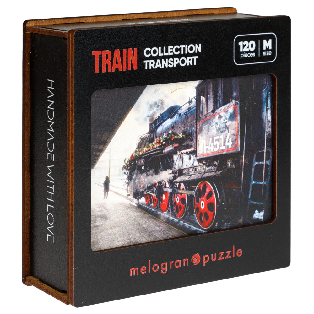 Деревянные пазлы Collection Transport Поезд на станции, 80 деталей