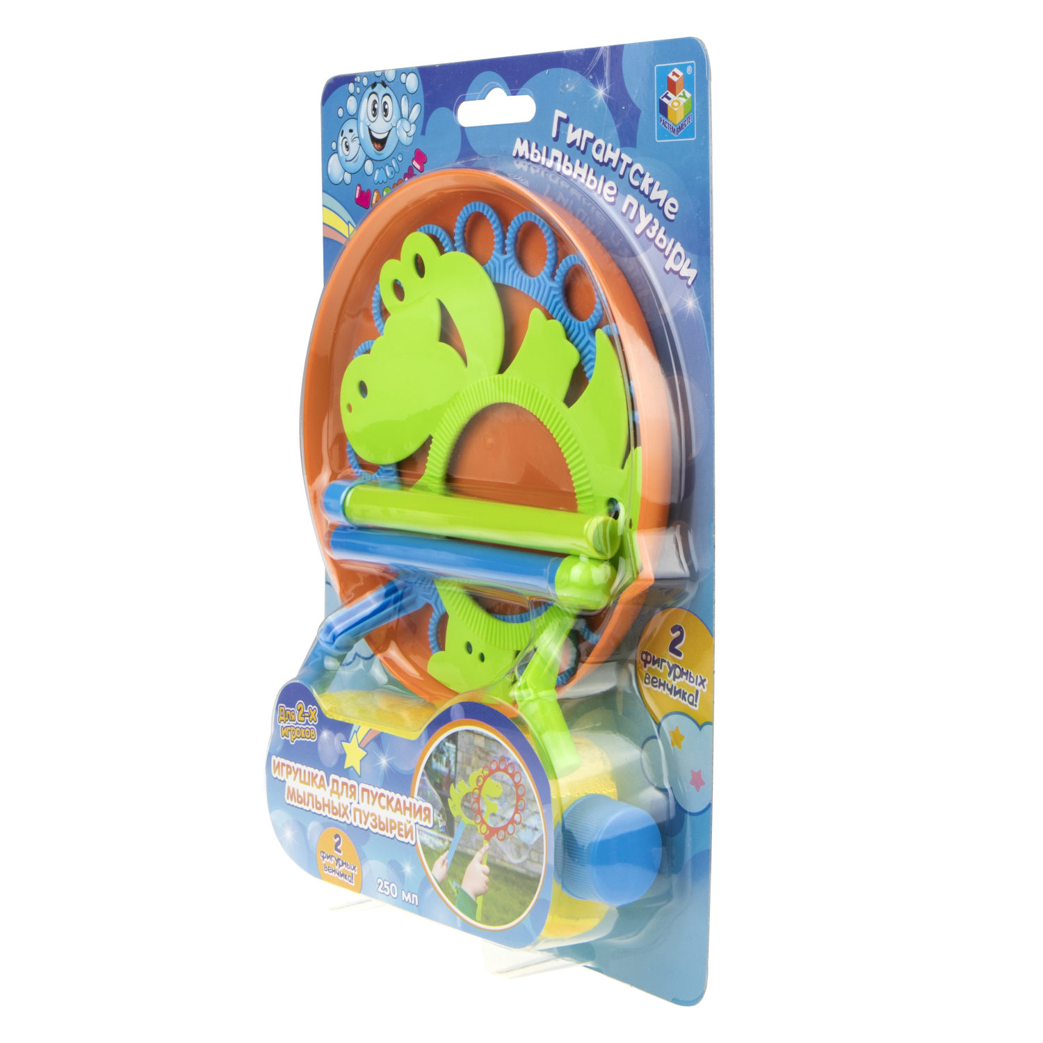 Мыльные пузыри 1TOY "Мы-Шарики!" Гигантские мыльные пузыри набор "Крокодил". (250мл.)