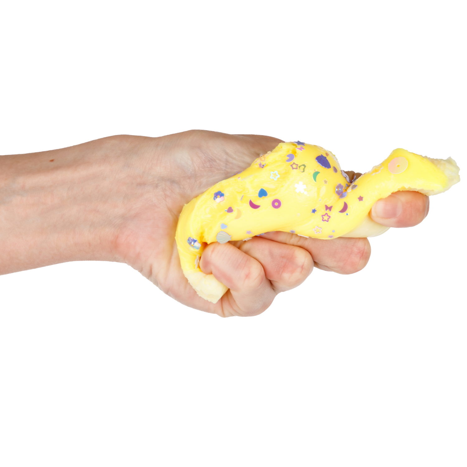 Игрушка-антистресс 1TOY Крутой замес «Няшка-вкусняшка», «Чизкейк с посыпкой», с колокольчиком, желтый