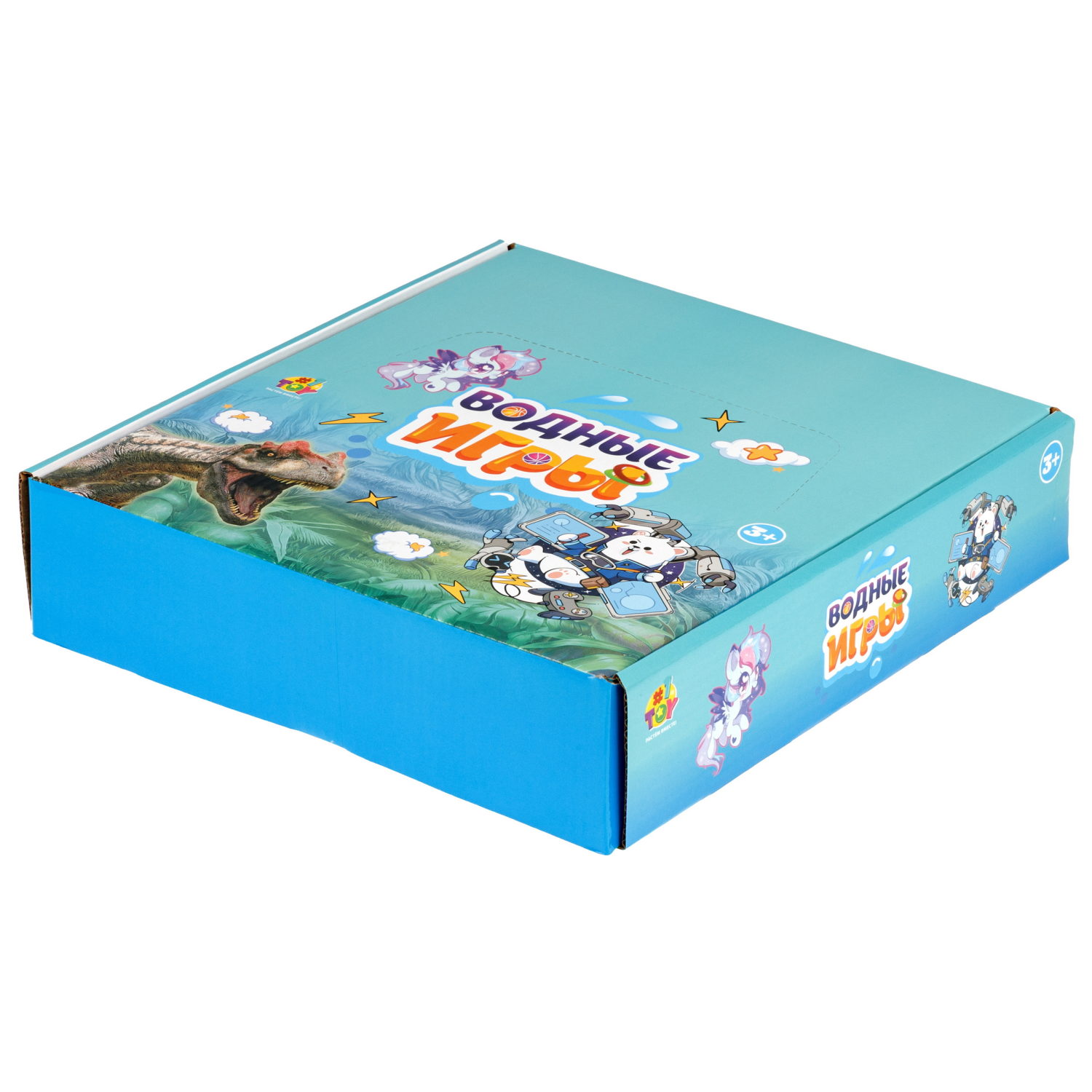 Водный тетрис 1TOY Игра с водой Насади колечки Динозавры, 12х6х2,3 см, 3 вида