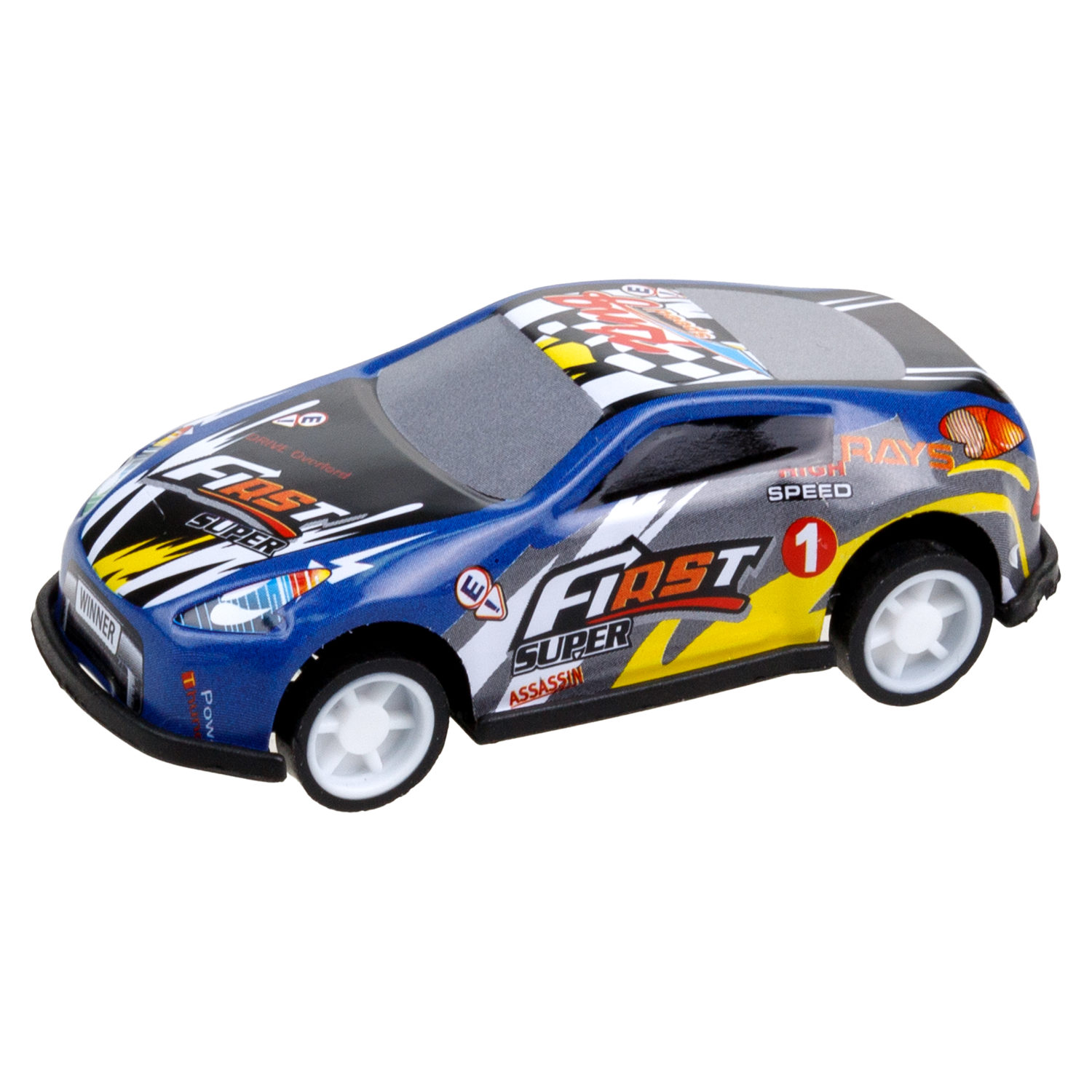 Набор металлических машинок с картой 1TOY Драйв, инерционные, гоночные, маленькие, 6,8 см, 60 шт.