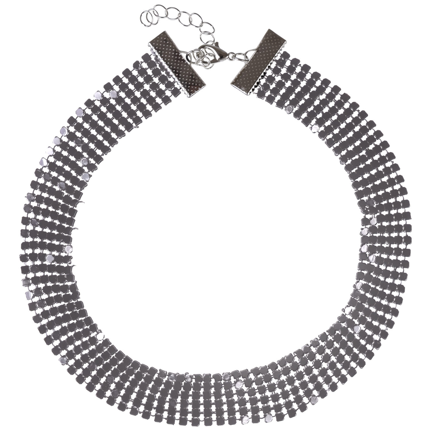 Lukky Fashion набор из двух чокеров,стразы цв: белый/ черный,карта