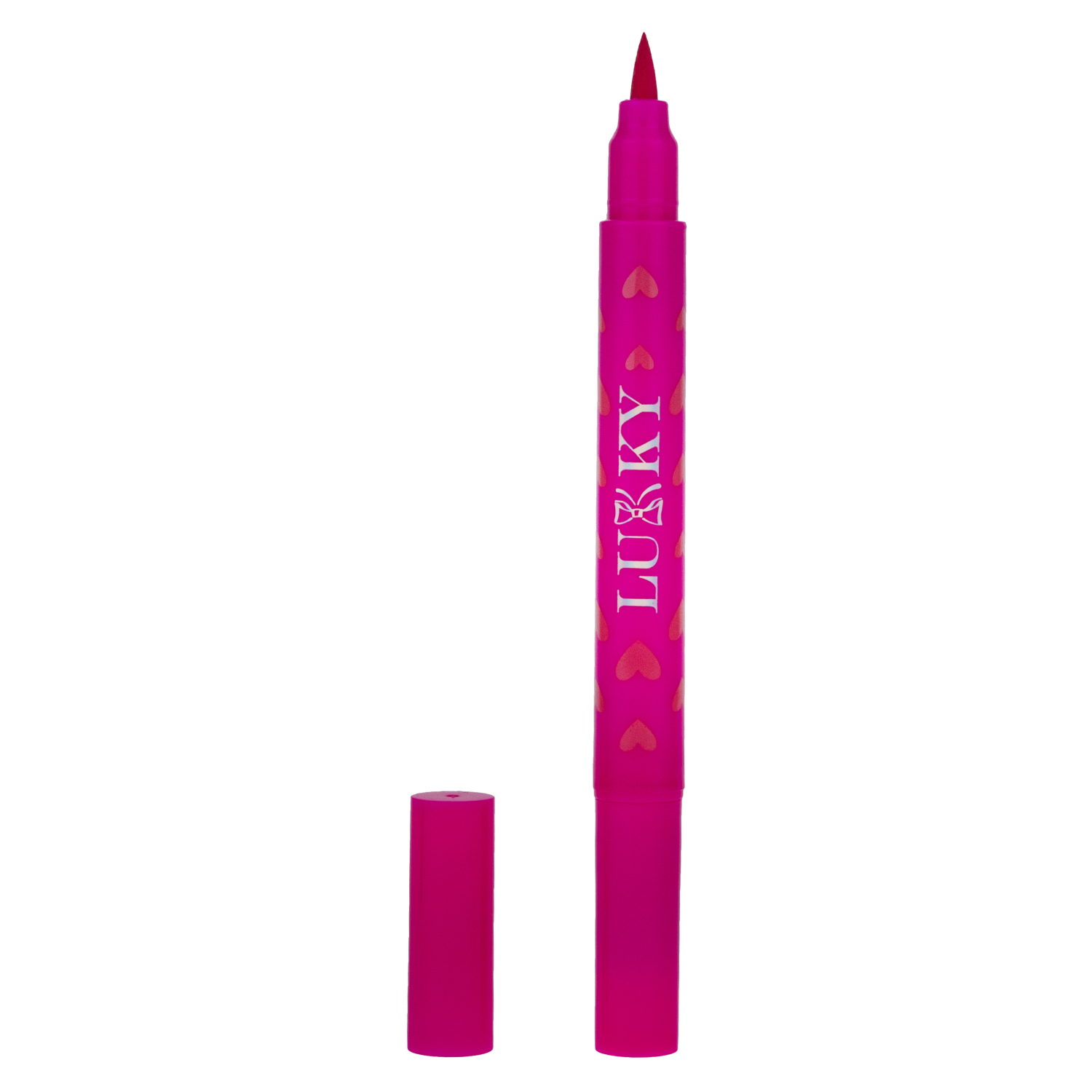 Lukky УльтраФиолет, подводка маркер со штампиком, сердечко, розовый