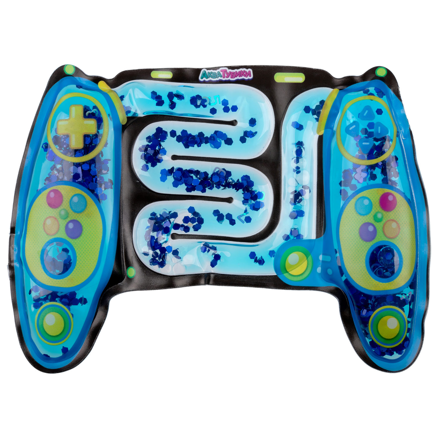 Акватубики 1TOY Геймер: Джойстик сине-чёрный, антистресс переливайка