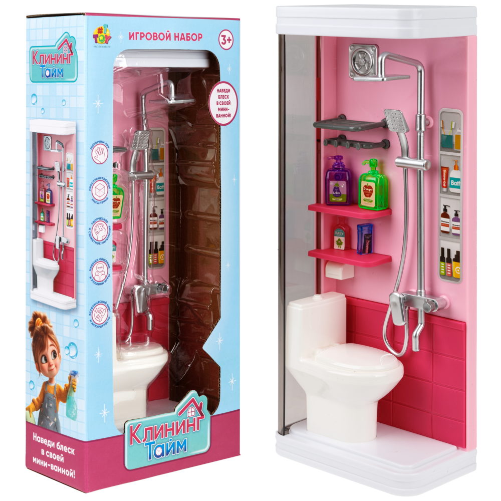 Игровой набор 1TOY Клининг Тайм Душевая