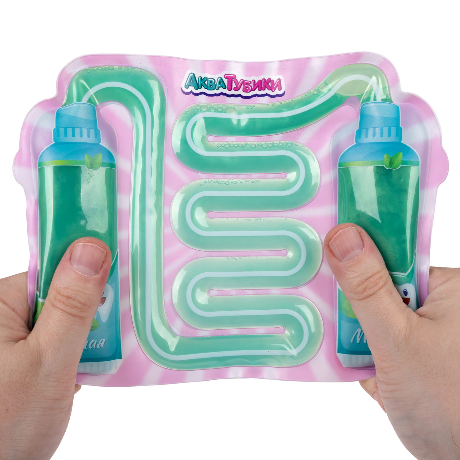 Акватубики 1TOY Зубная паста Мятная, антистресс переливайка