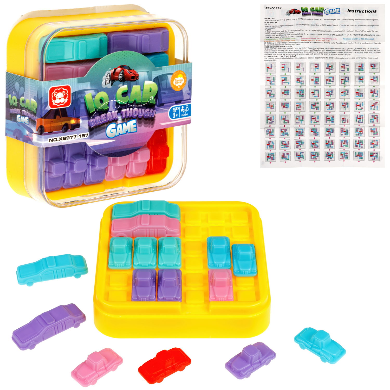 Настольная игра 1TOY Настольная игра IQ Автопарк 8,6х8,6х2,9 см