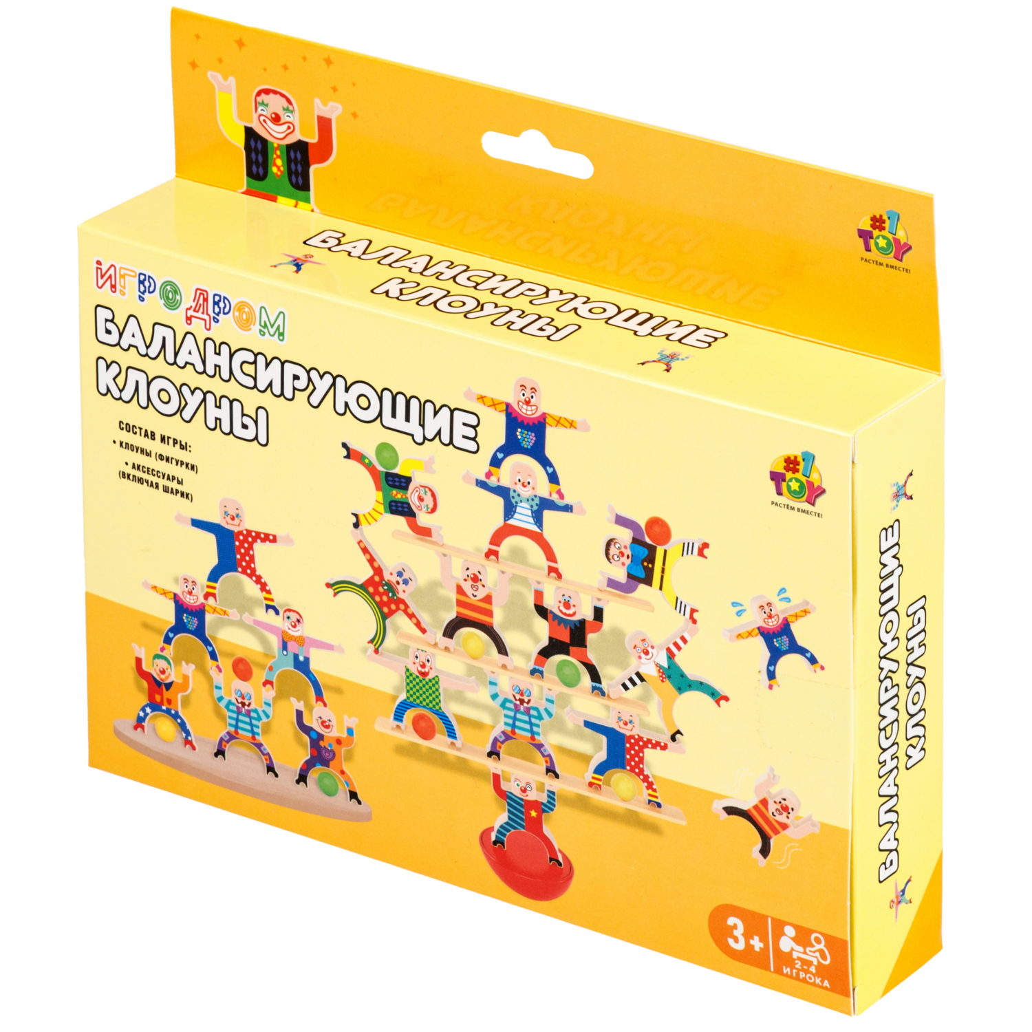 Настольная игра 1TOY Игродром Балансирующие клоуны