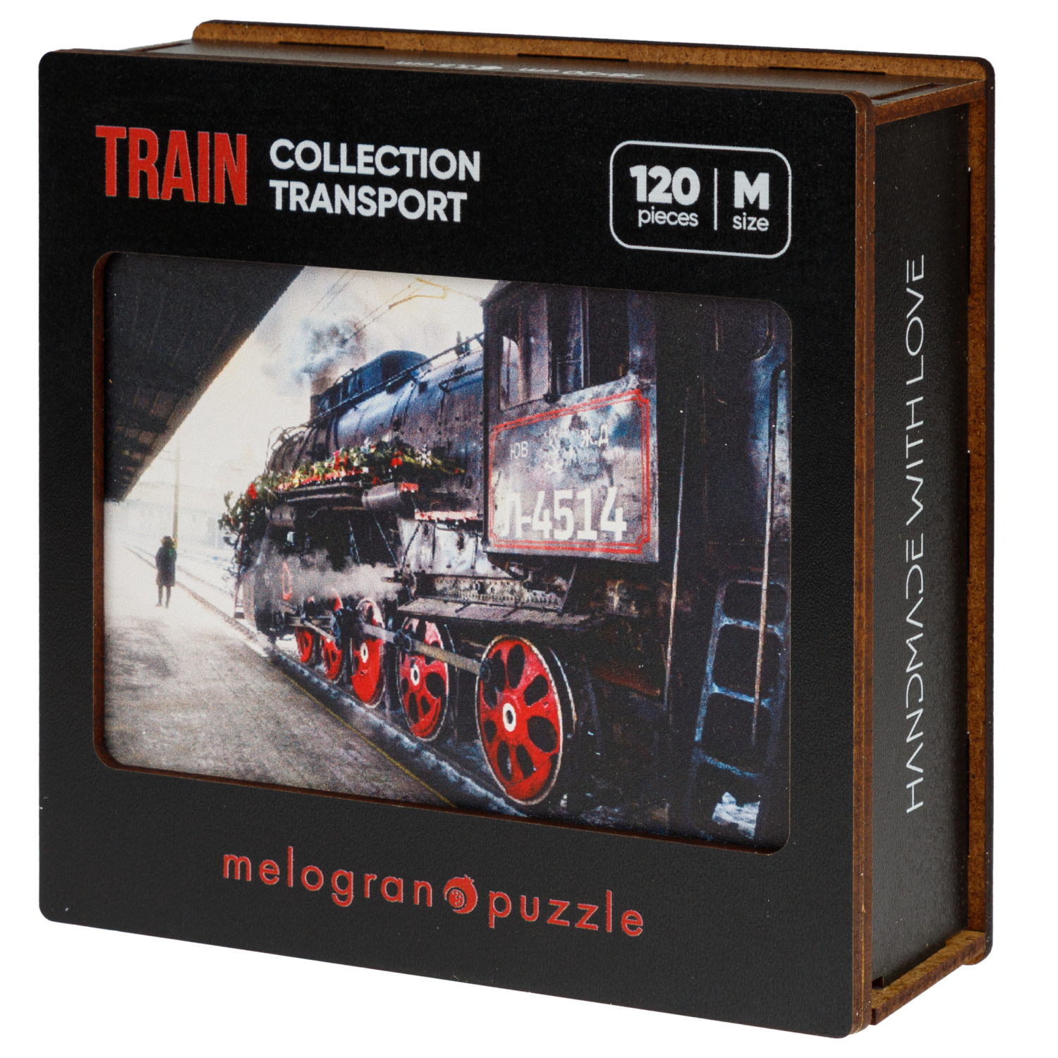 Деревянные пазлы Collection Transport Поезд на станции, 80 деталей